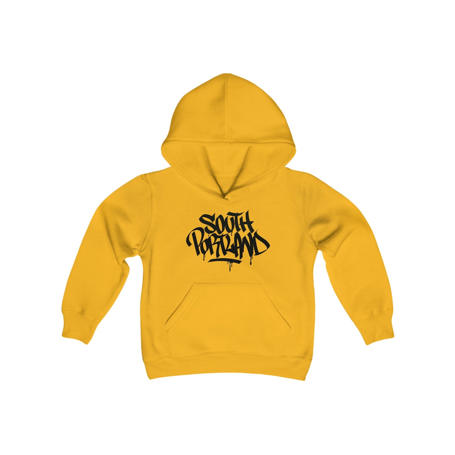 Kids South Portland Black Letter Hoodie