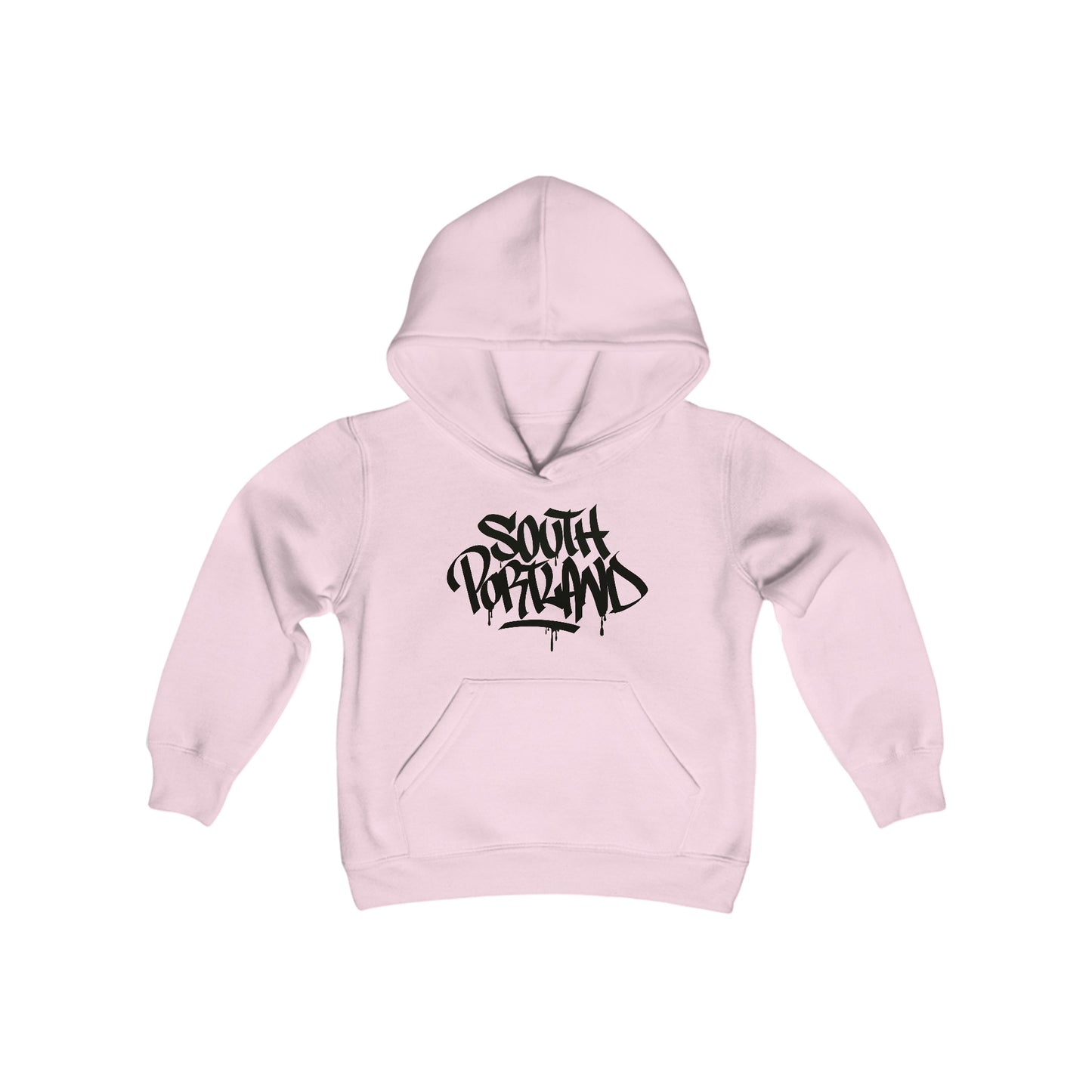 Kids South Portland Black Letter Hoodie