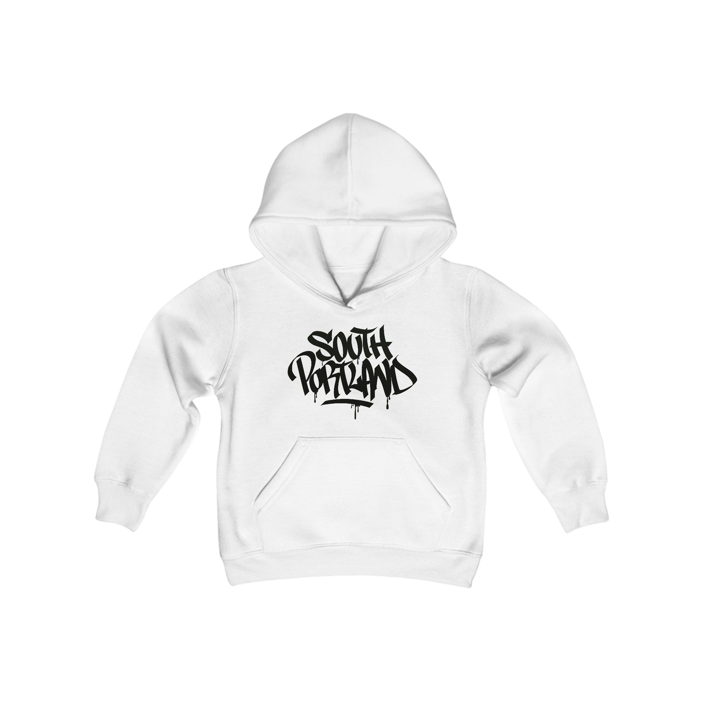 Kids South Portland Black Letter Hoodie