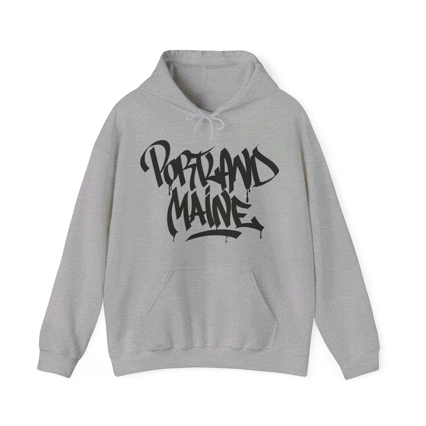 Portland Maine Black Letter Hoodie