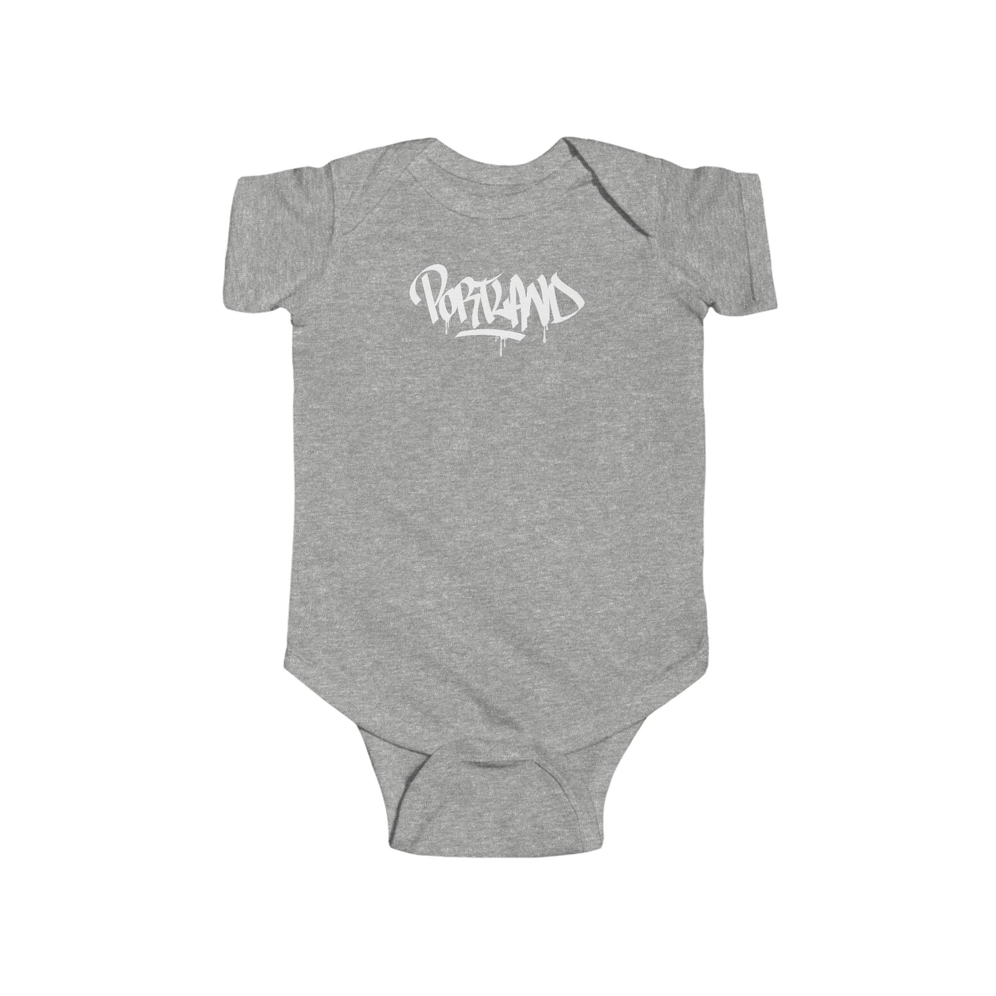 Infant Portland White Letter Bodysuit