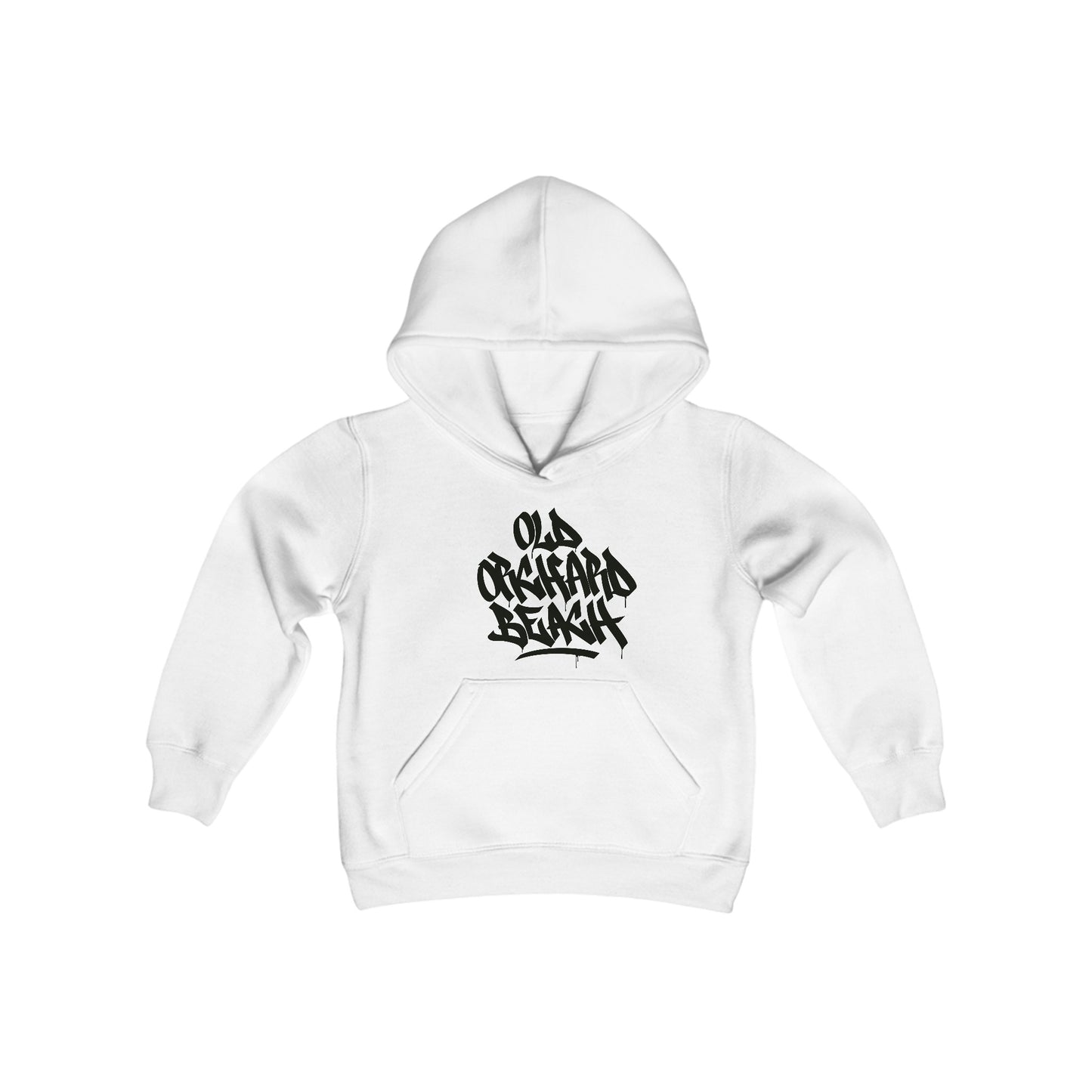 Kids Old Orchard Beach Black Letter Hoodie