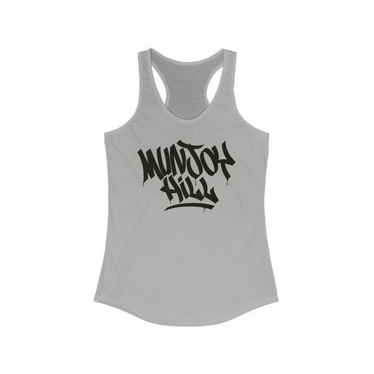 Women's Munjoy Hill Black Letter Racerback Tank