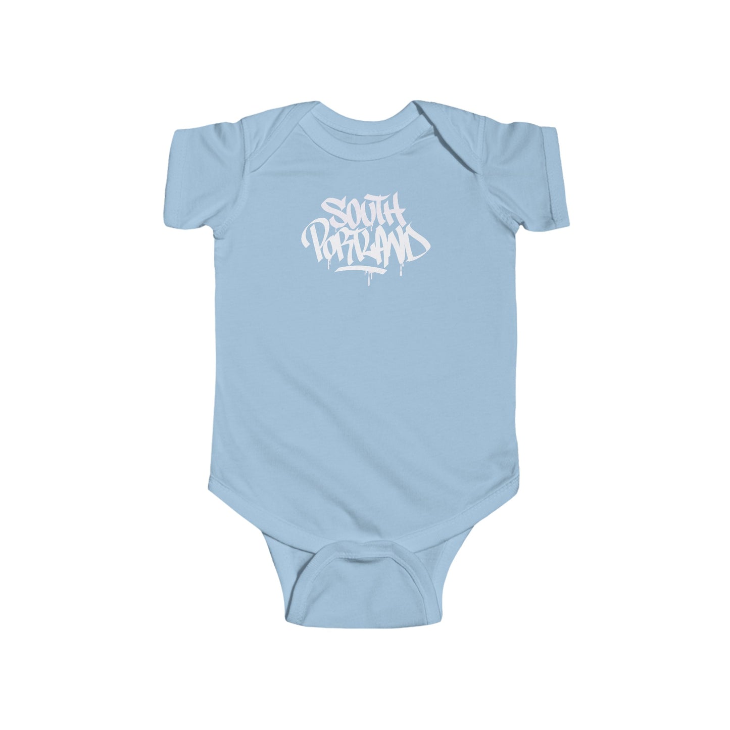 Infant South Portland White Letter Bodysuit