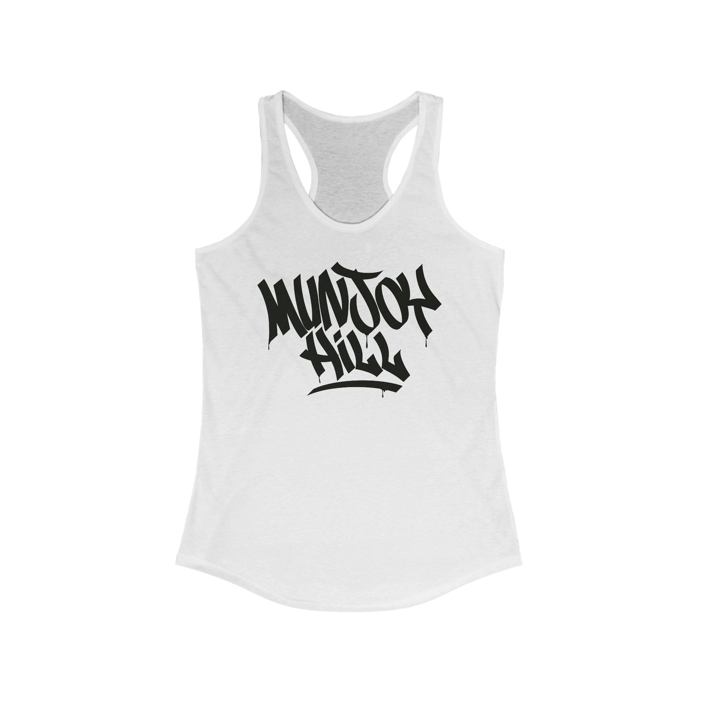 Women's Munjoy Hill Black Letter Racerback Tank