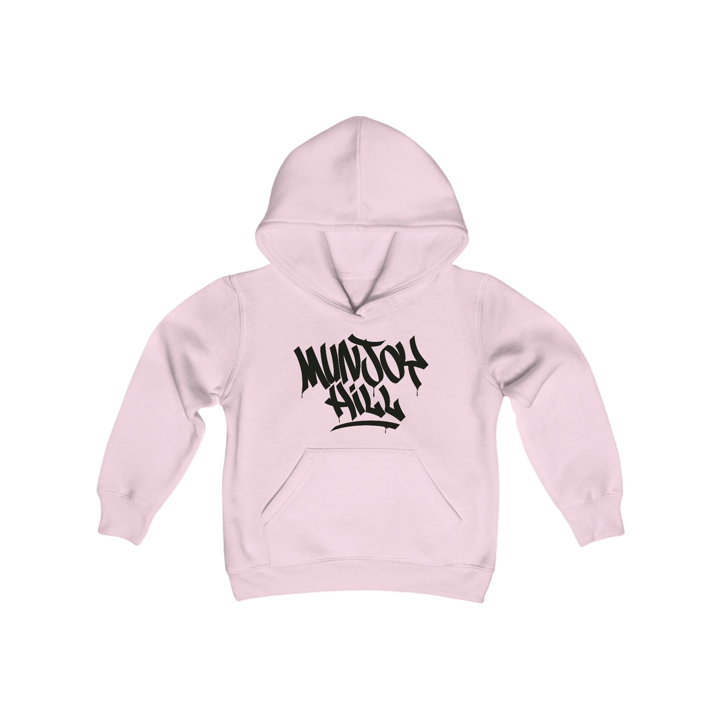 Kids Munjoy Hill Black Letter Hoodie