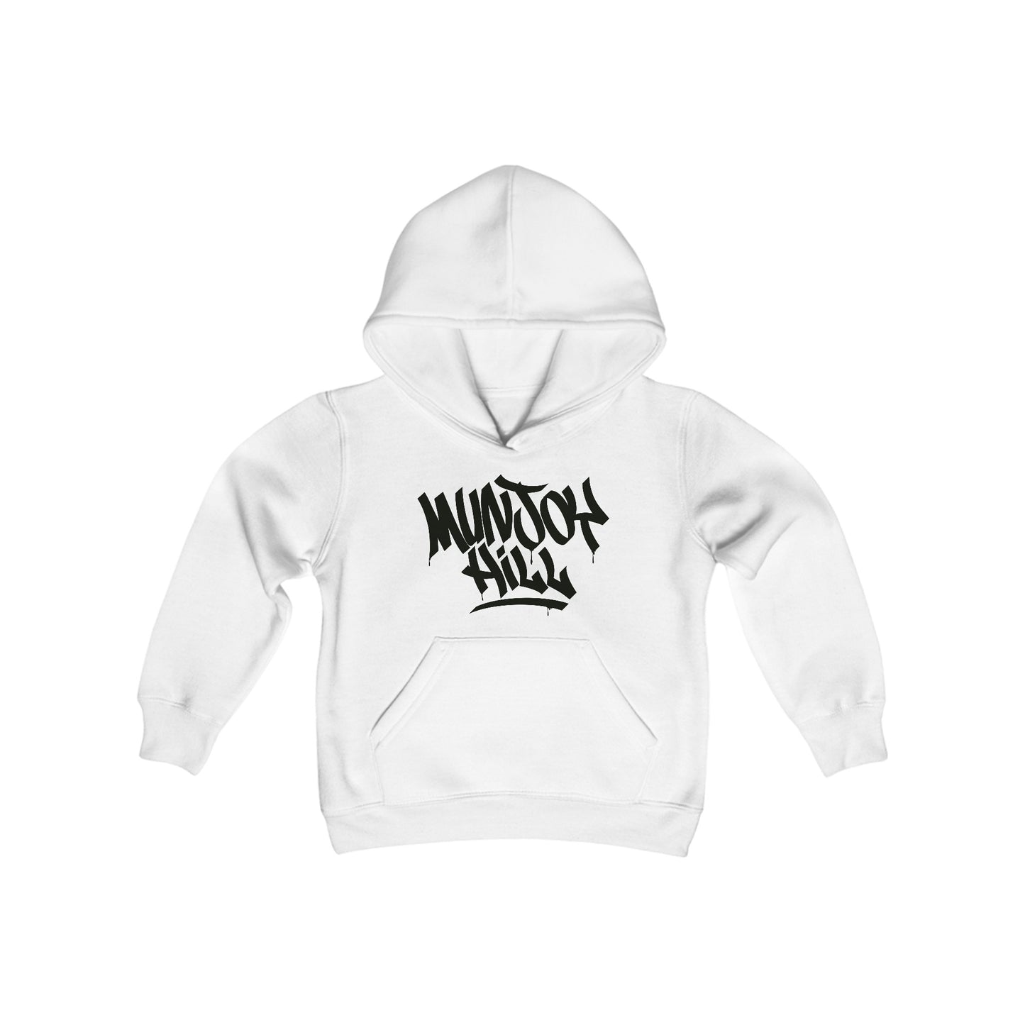 Kids Munjoy Hill Black Letter Hoodie