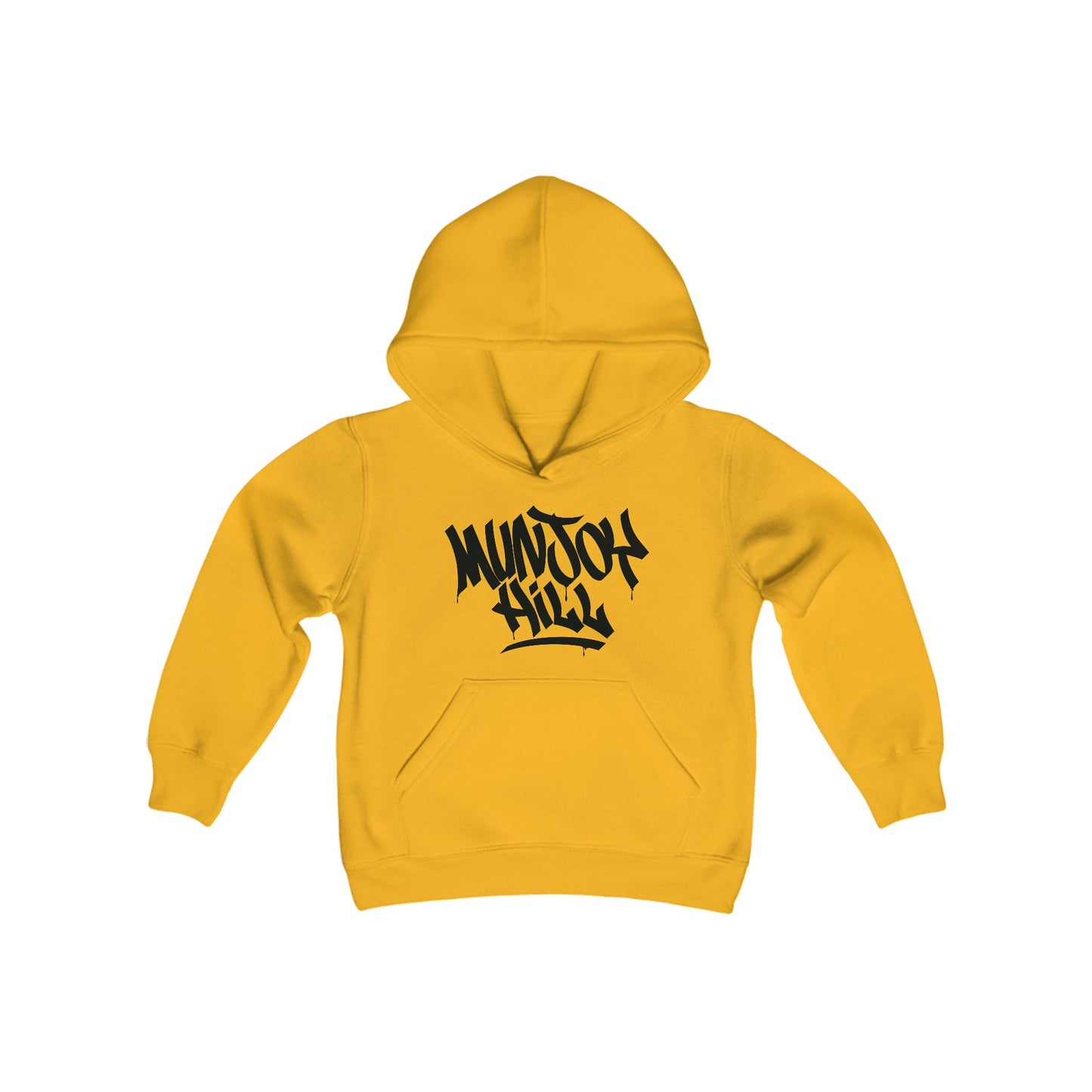 Kids Munjoy Hill Black Letter Hoodie