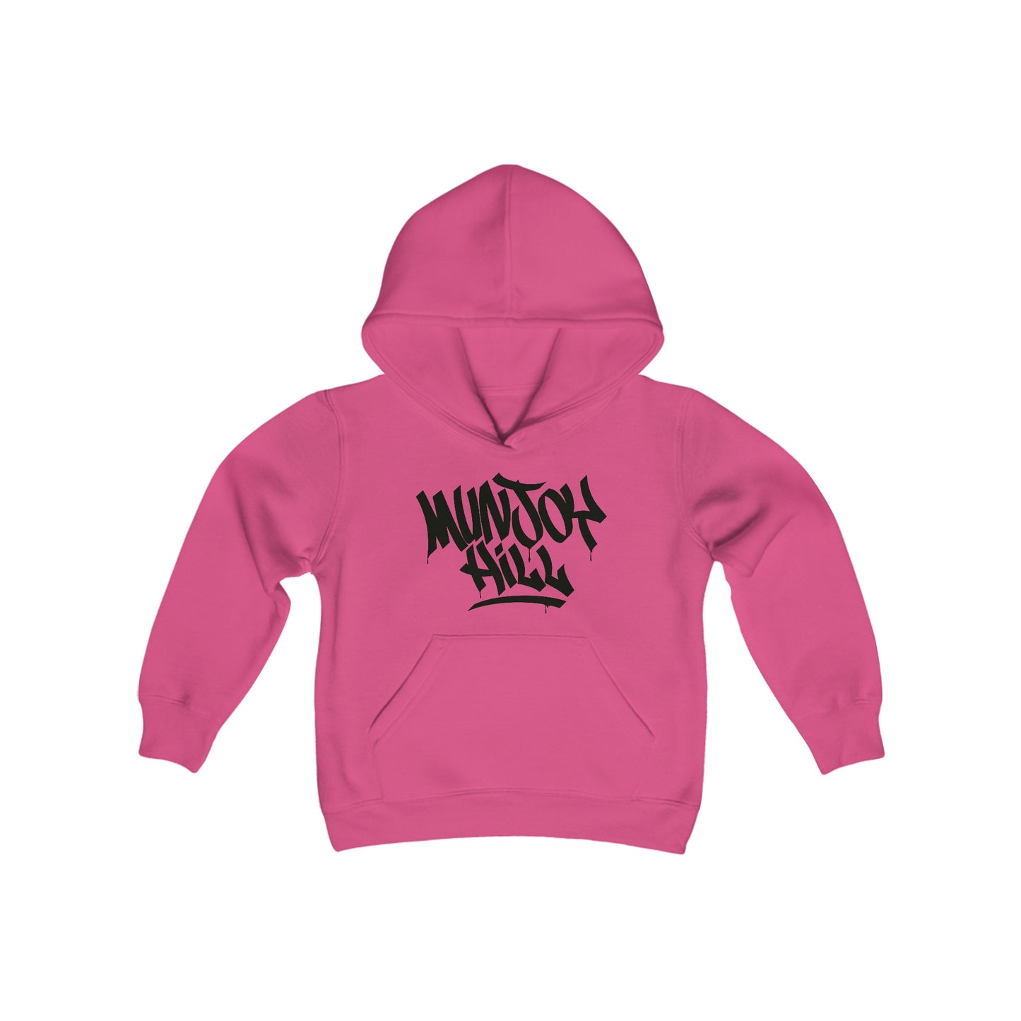 Kids Munjoy Hill Black Letter Hoodie