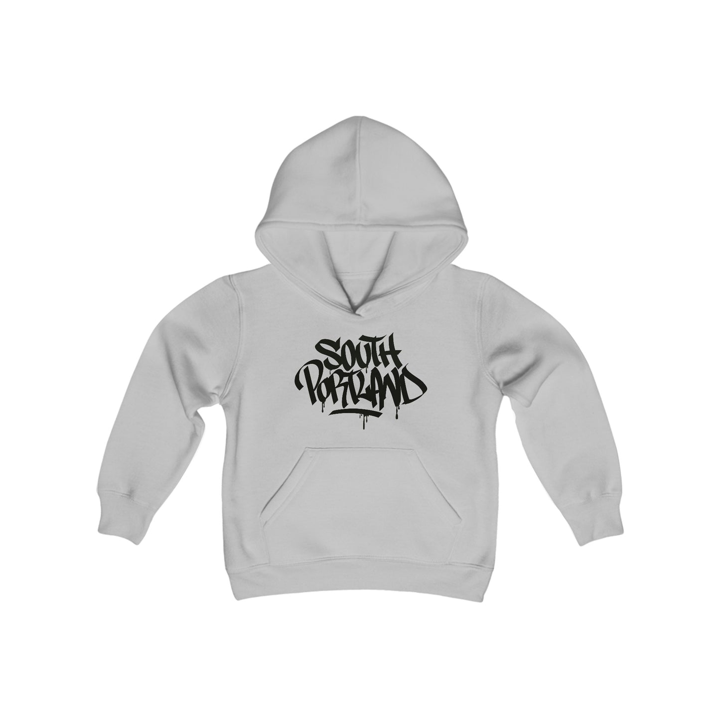 Kids South Portland Black Letter Hoodie