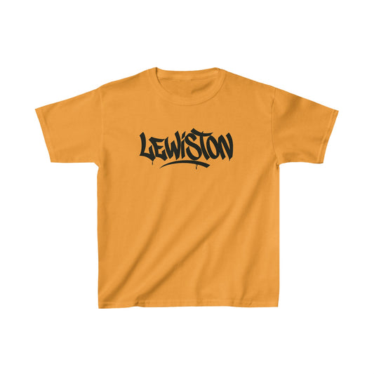 Kids Lewiston Black Letter T-Shirt