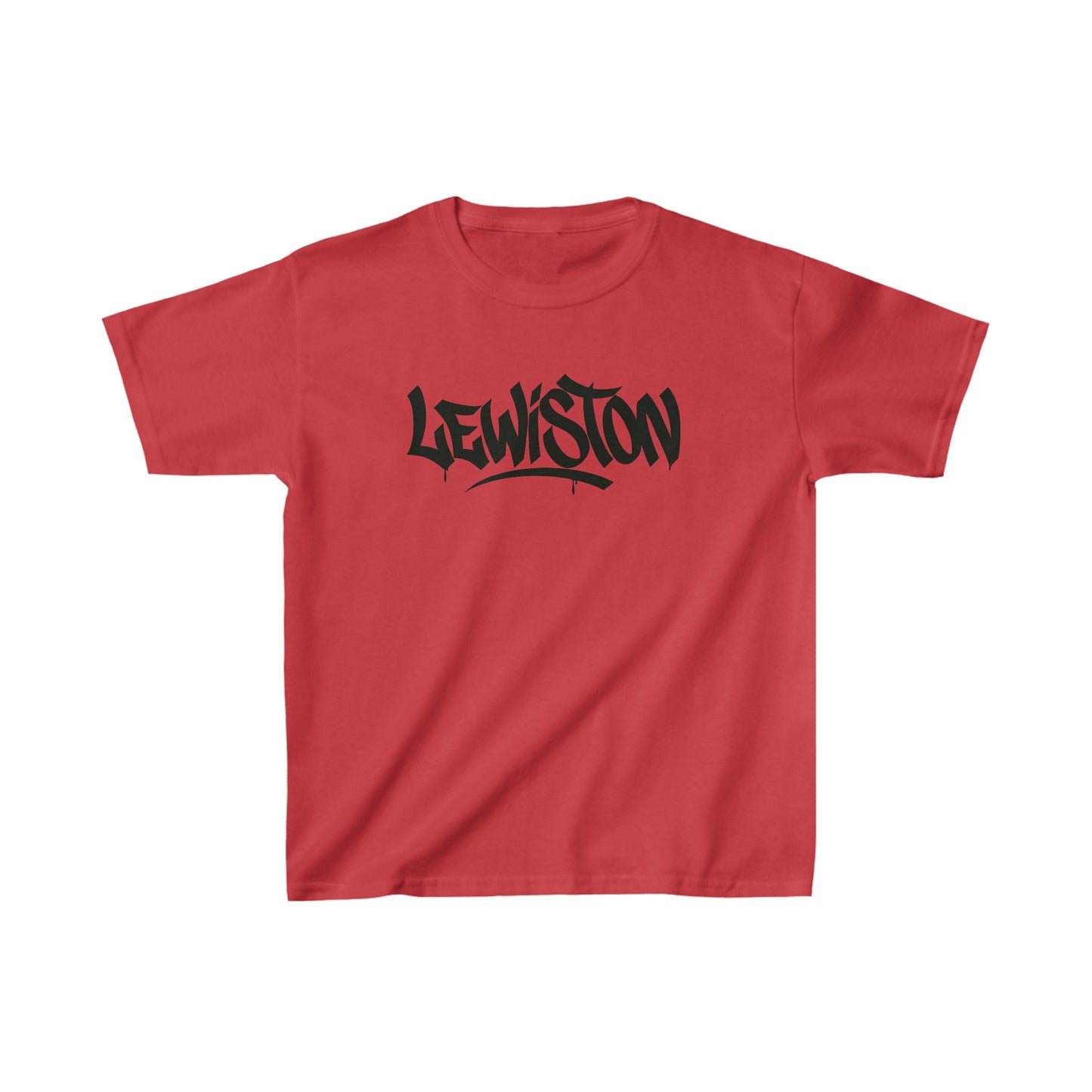 Kids Lewiston Black Letter T-Shirt