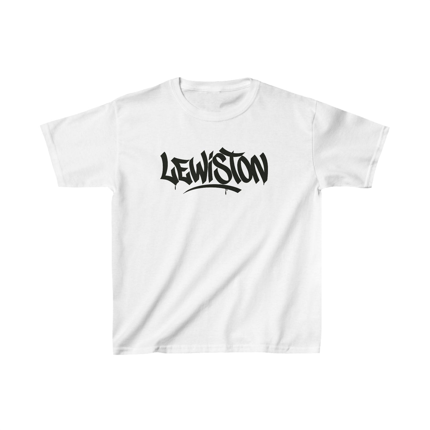 Kids Lewiston Black Letter T-Shirt