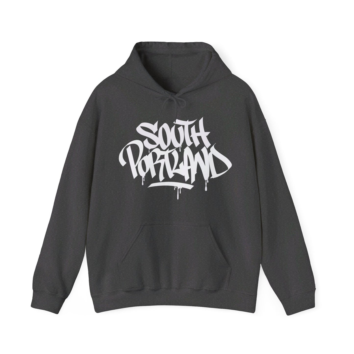 South Portland White Letter Hoodie