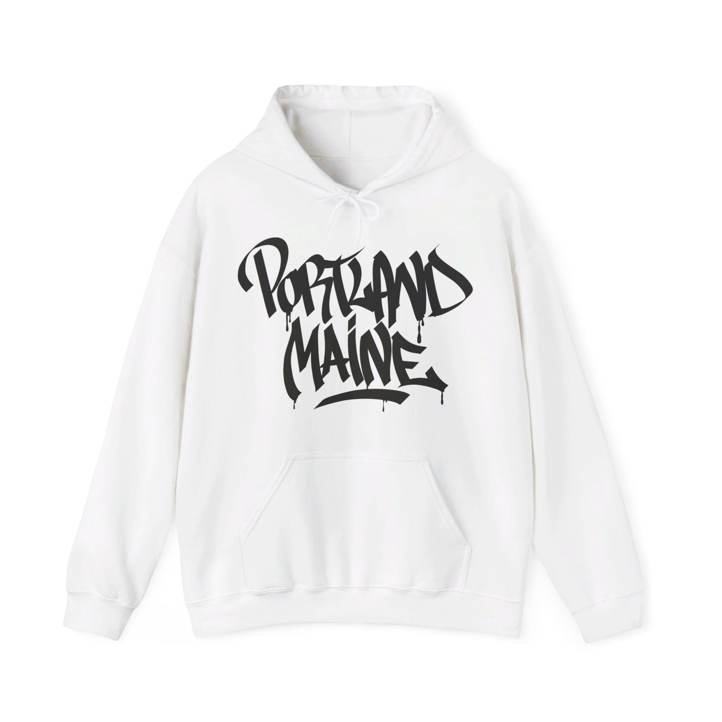 Portland Maine Black Letter Hoodie