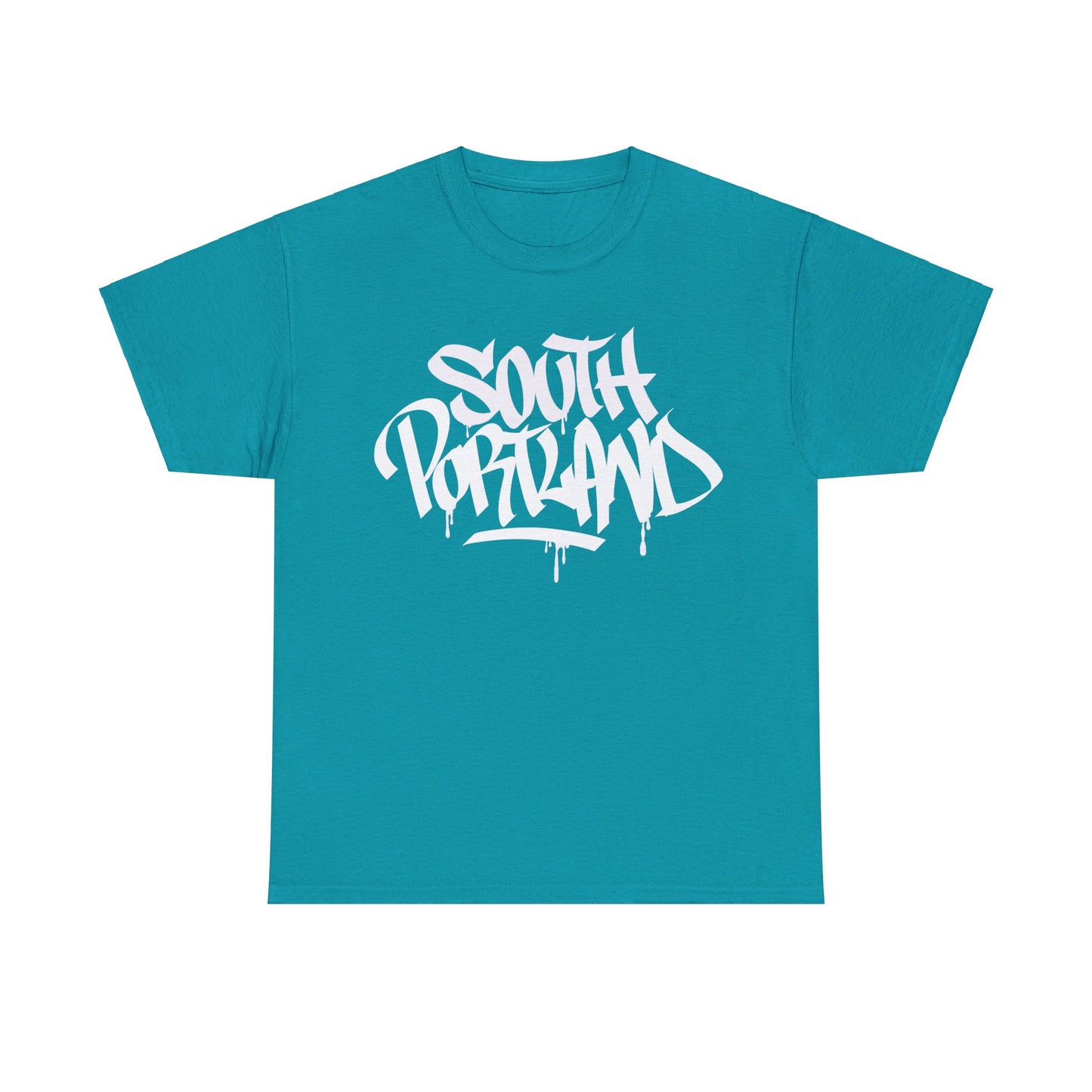 South Portland White Letter T-Shirt