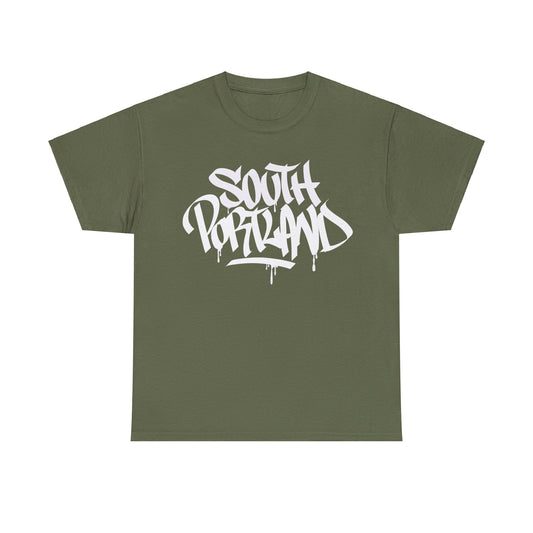 South Portland White Letter T-Shirt