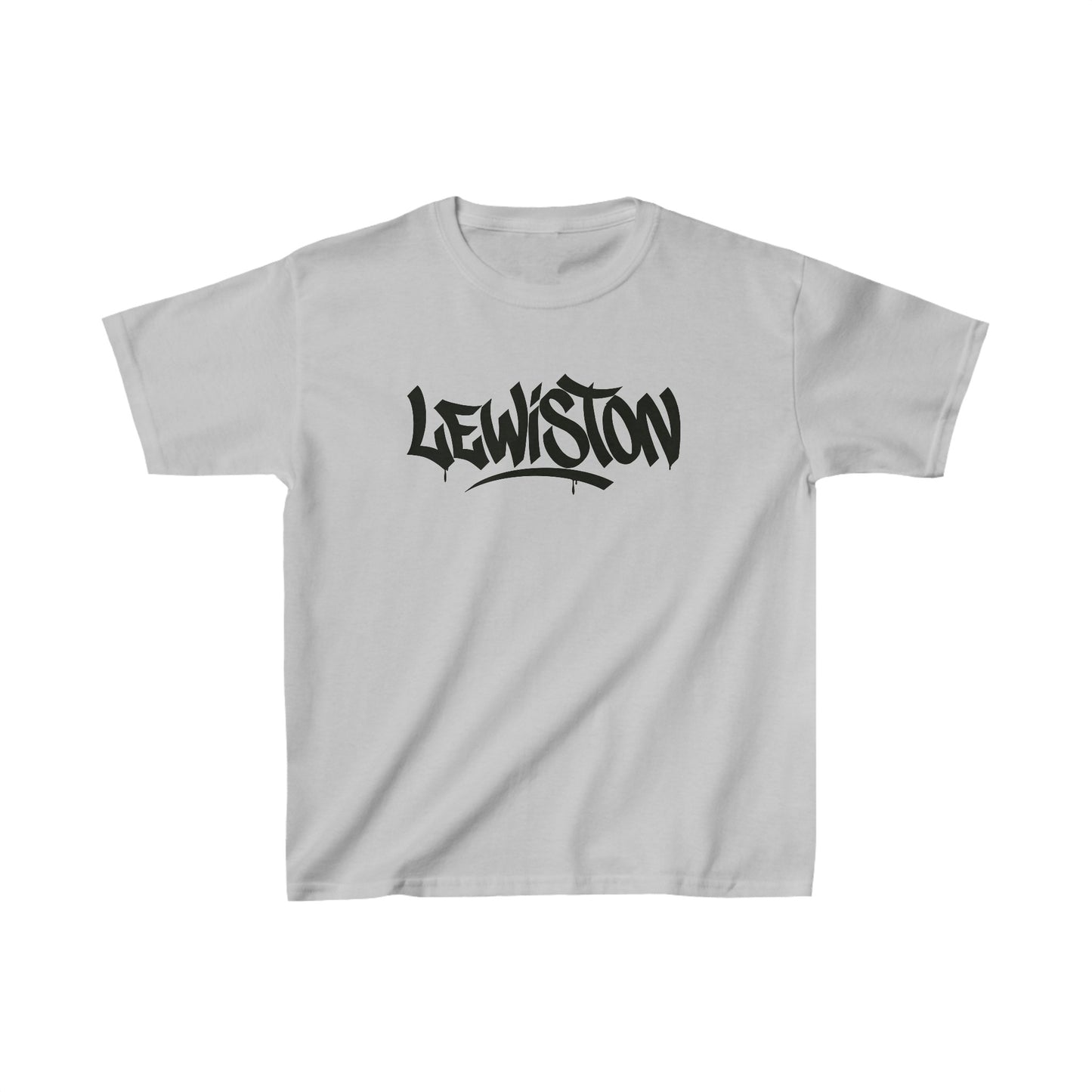 Kids Lewiston Black Letter T-Shirt