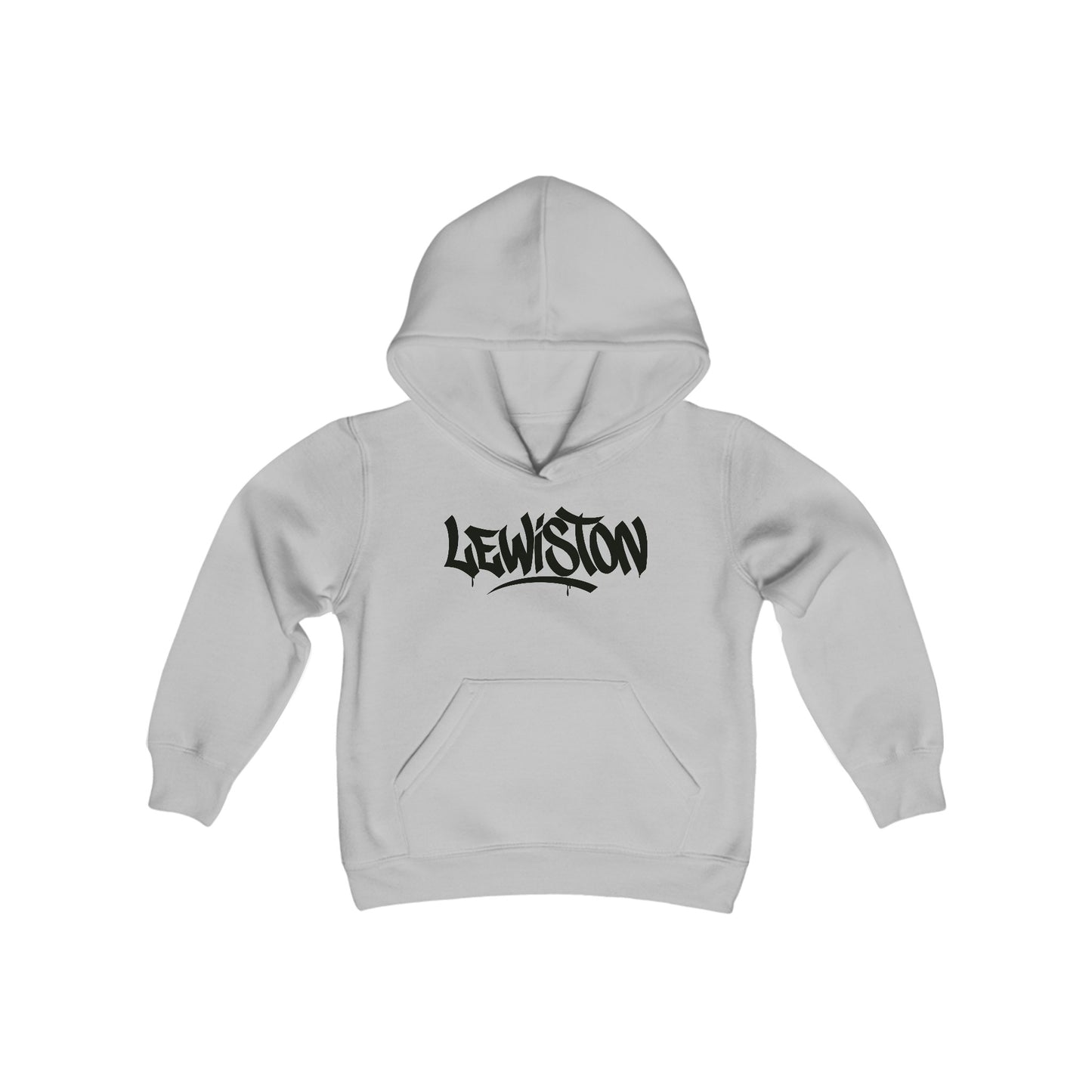 Kids Lewiston Black Letter Hoodie