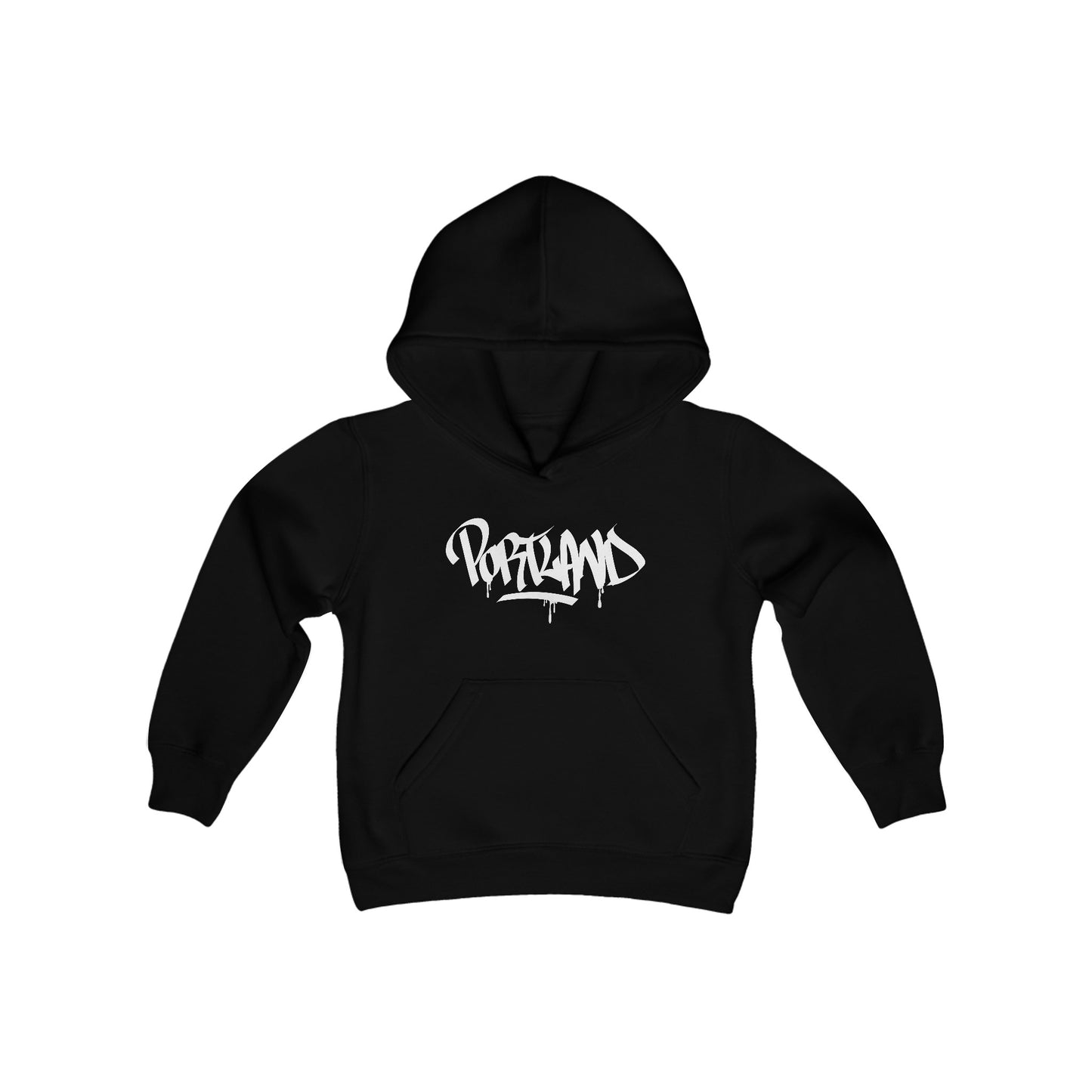 Kids Portland White Letter Hoodie