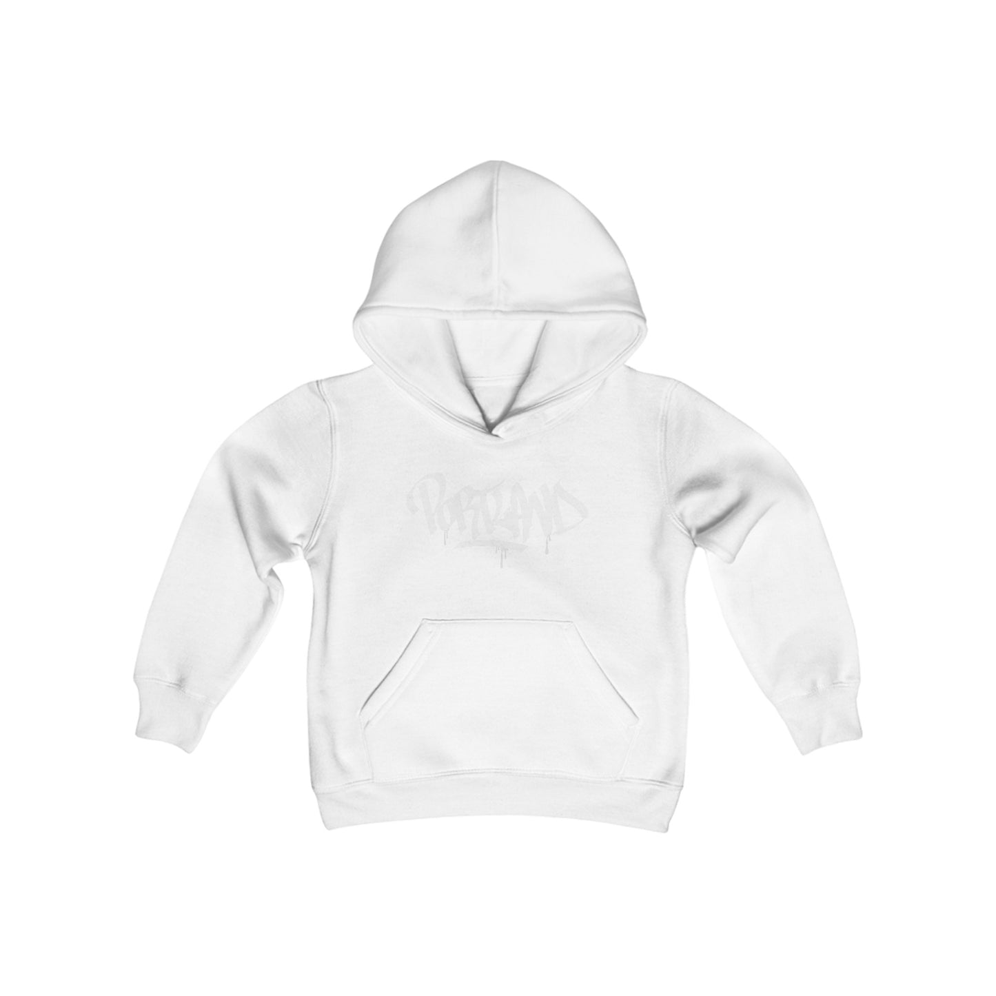 Kids Portland White Letter Hoodie