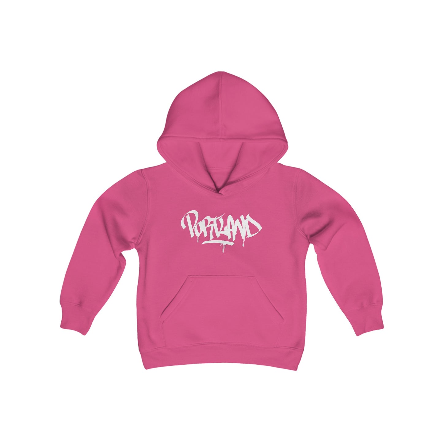 Kids Portland White Letter Hoodie