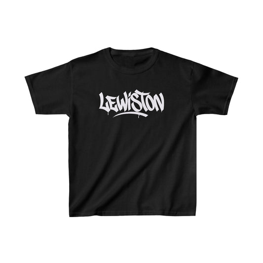 Kids Lewiston White Letter T-Shirt