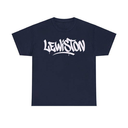 Lewiston White Letter T-Shirt