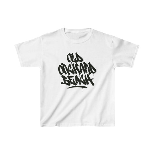 Kids Old Orchard Beach Black Letter T-Shirt