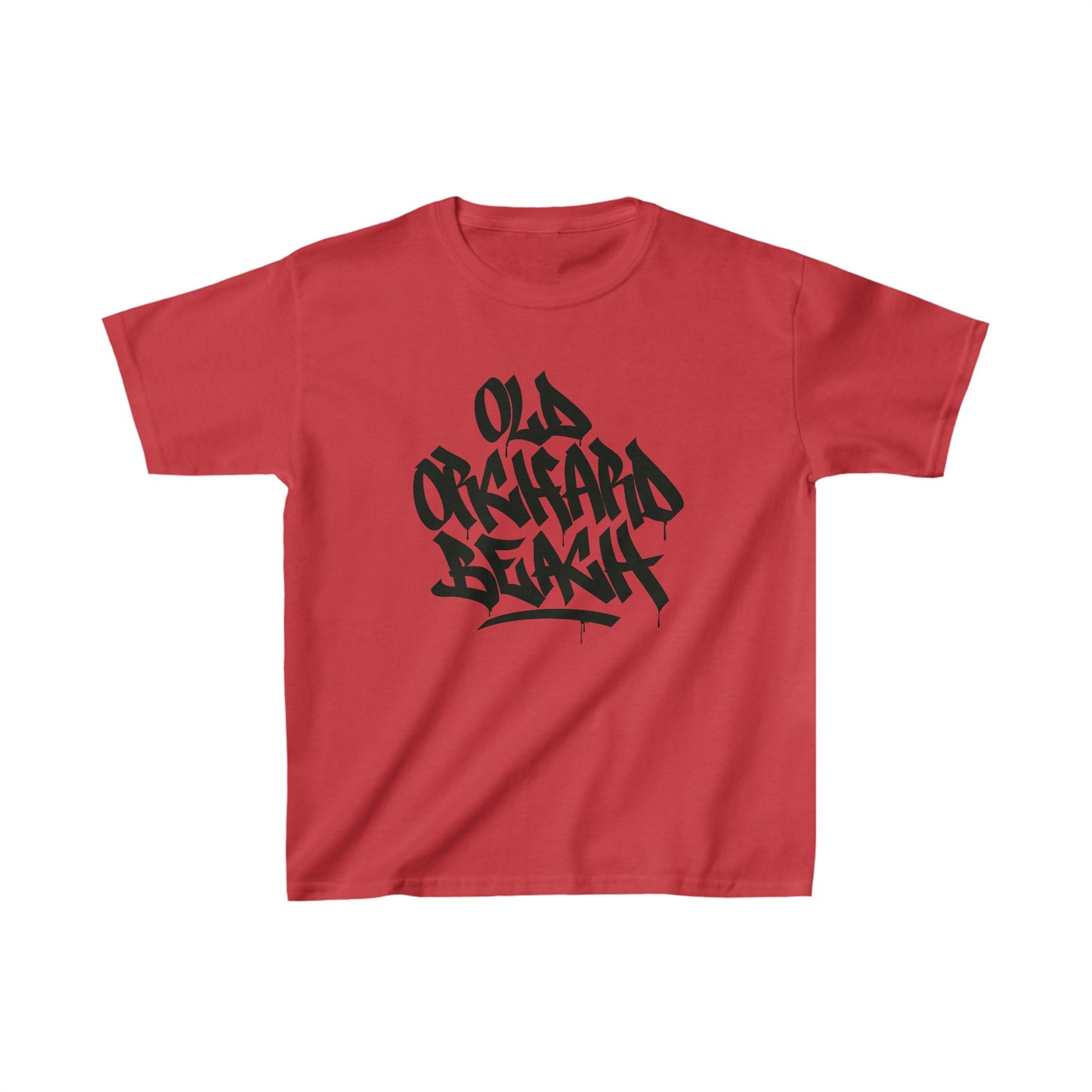 Kids Old Orchard Beach Black Letter T-Shirt