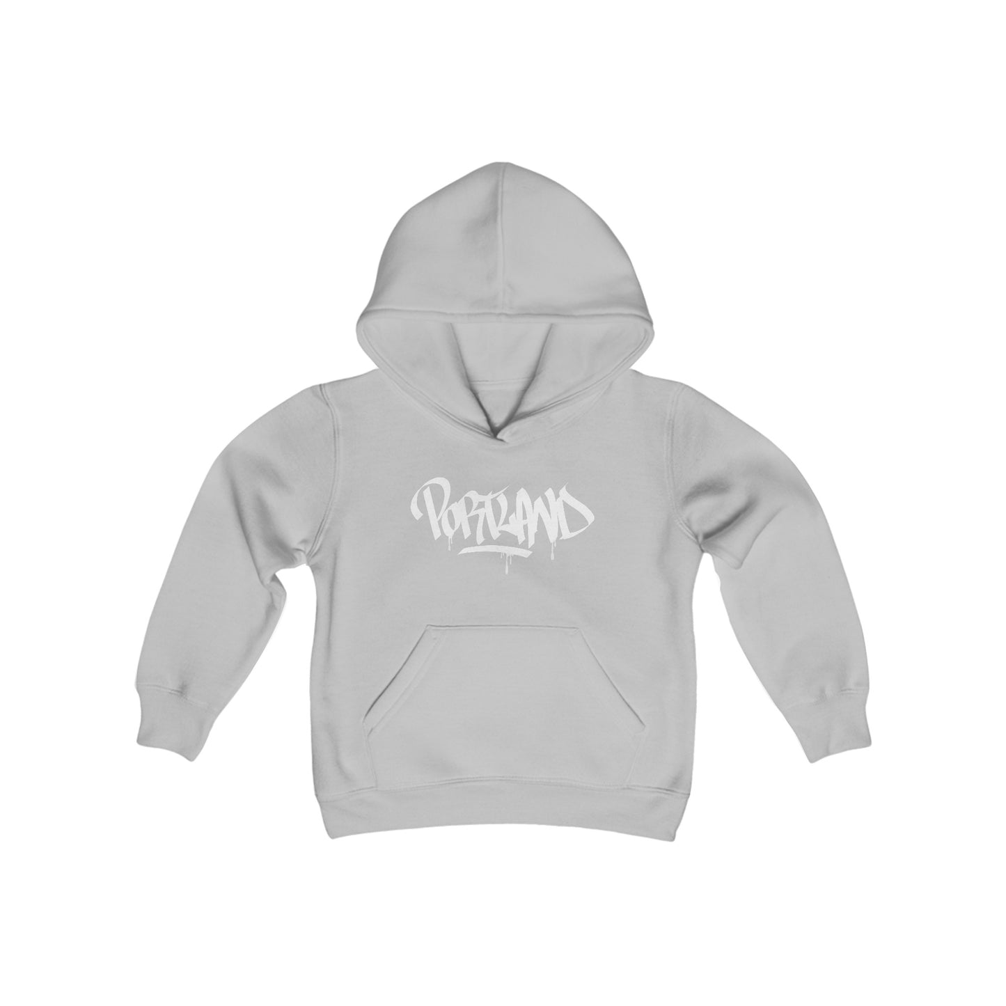 Kids Portland White Letter Hoodie