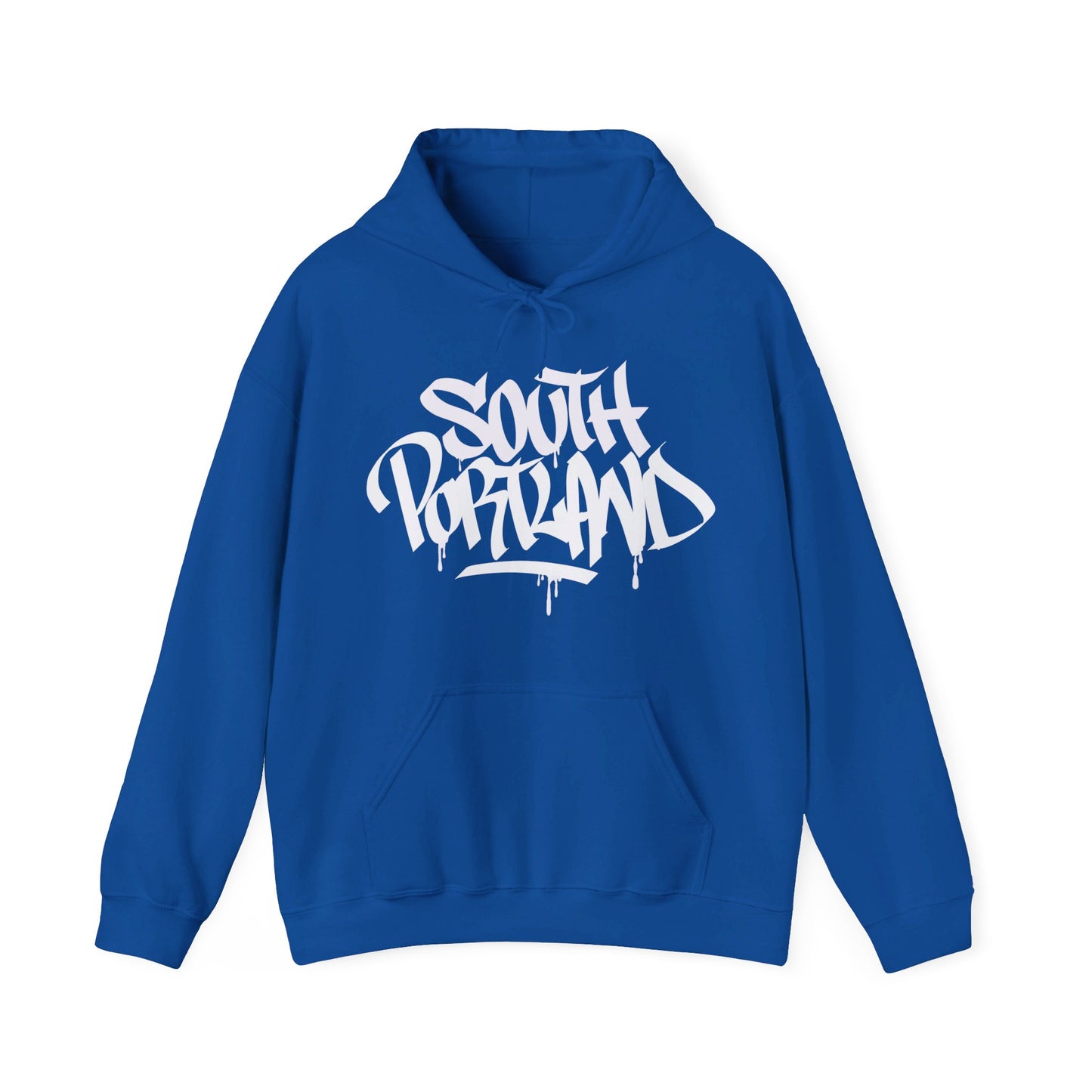 South Portland White Letter Hoodie