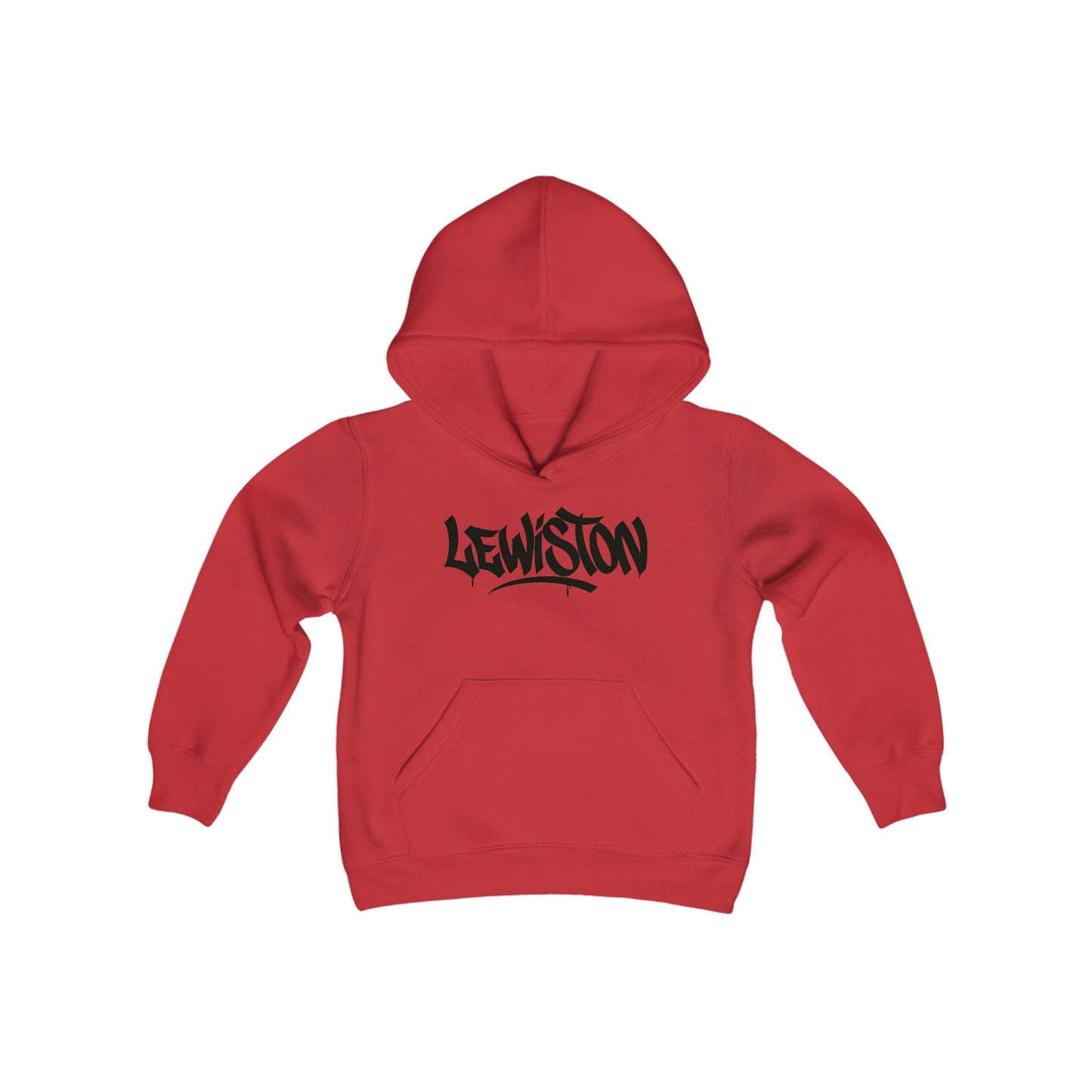 Kids Lewiston Black Letter Hoodie