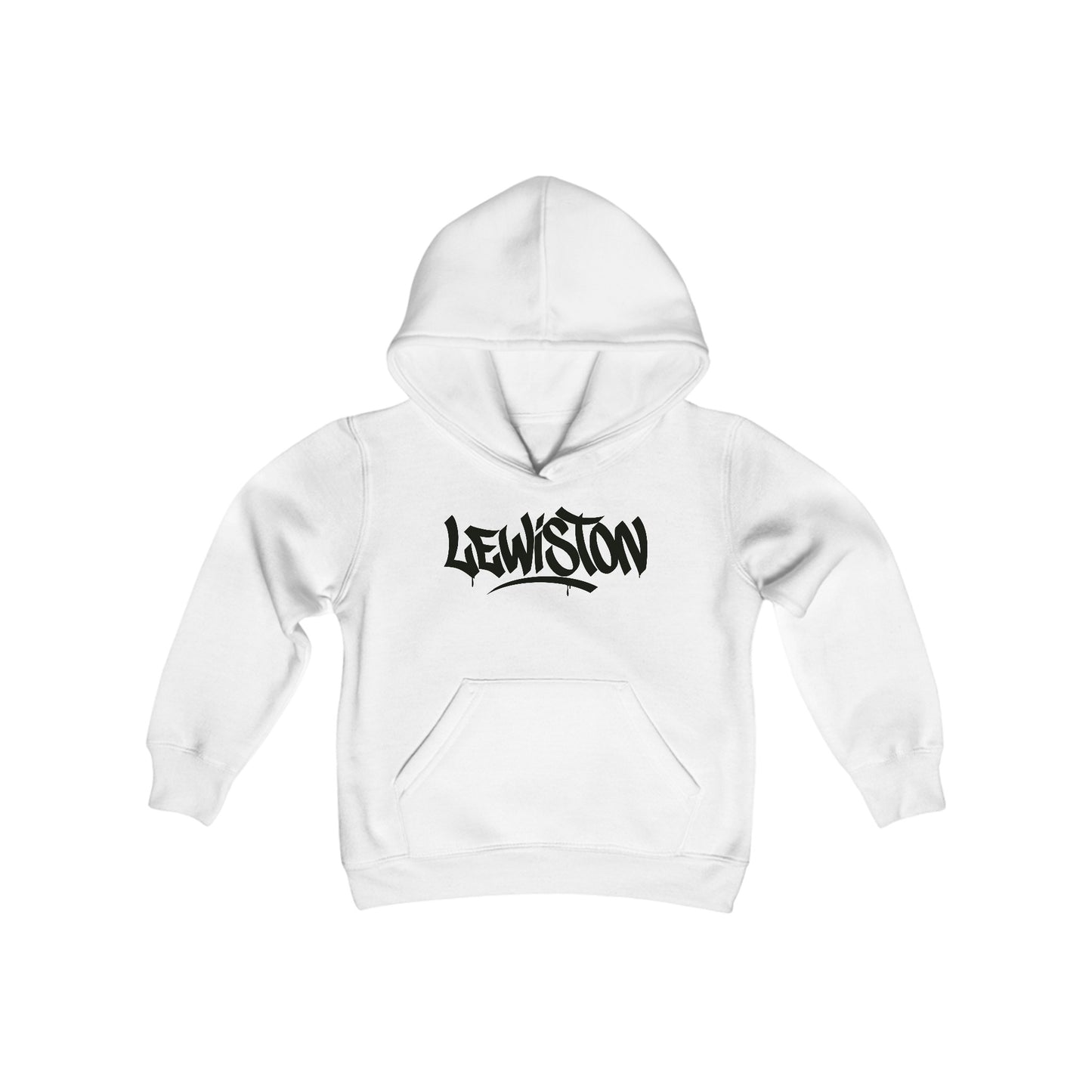 Kids Lewiston Black Letter Hoodie