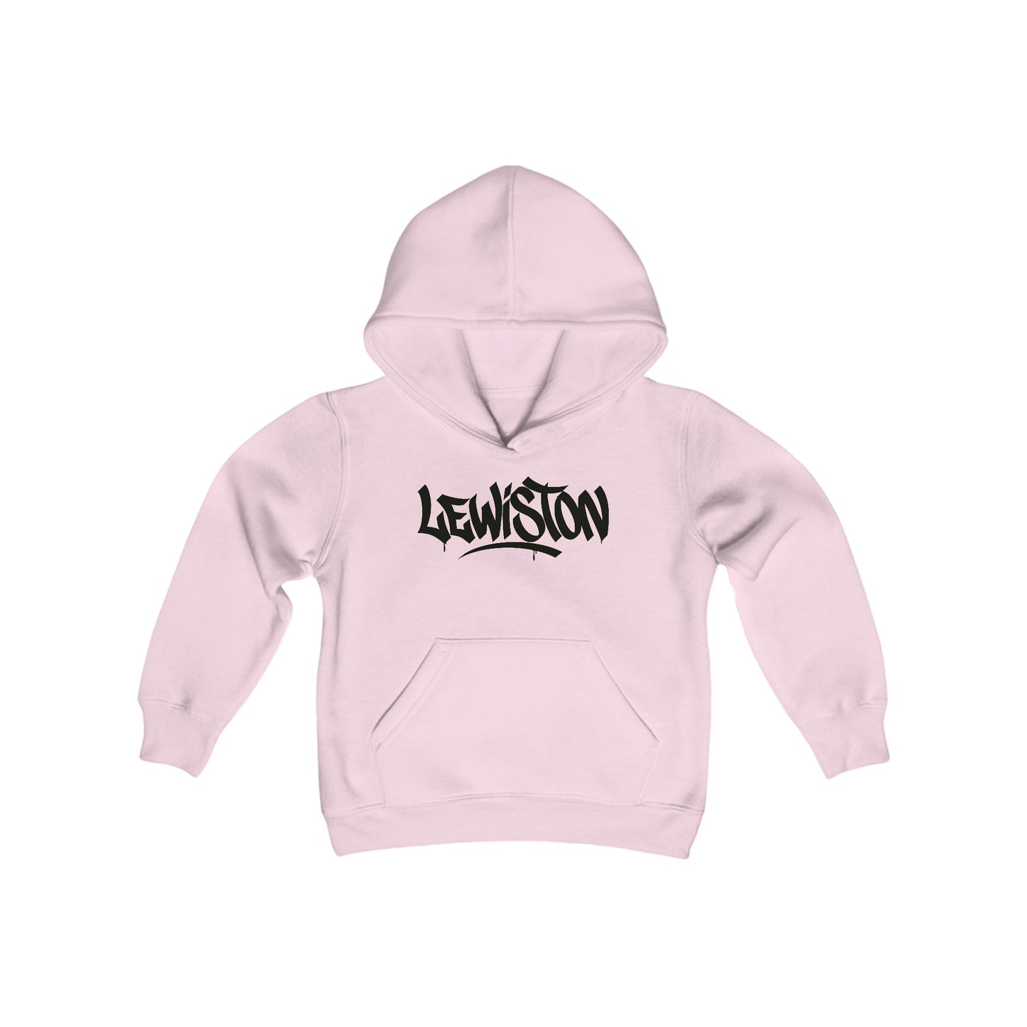 Kids Lewiston Black Letter Hoodie