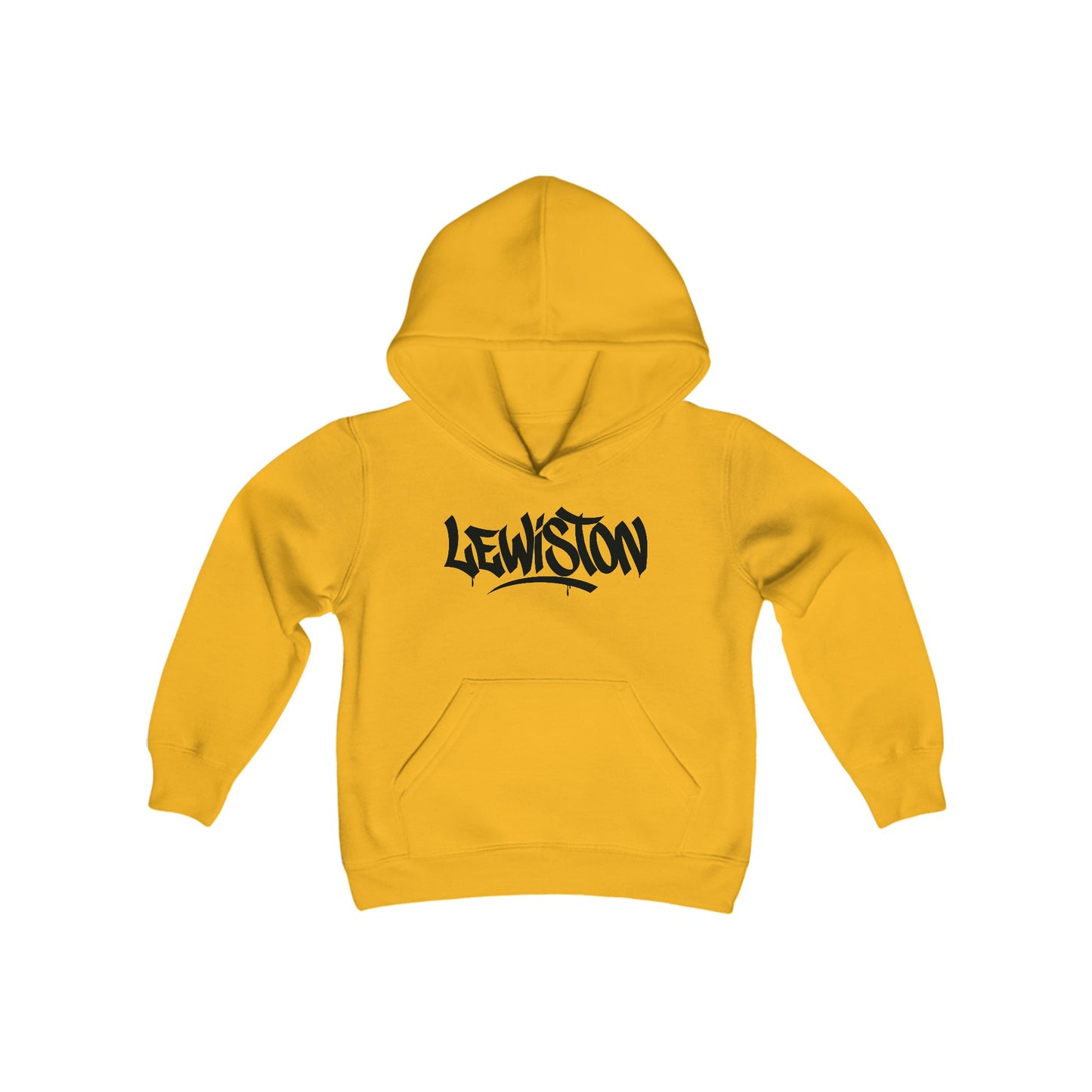 Kids Lewiston Black Letter Hoodie