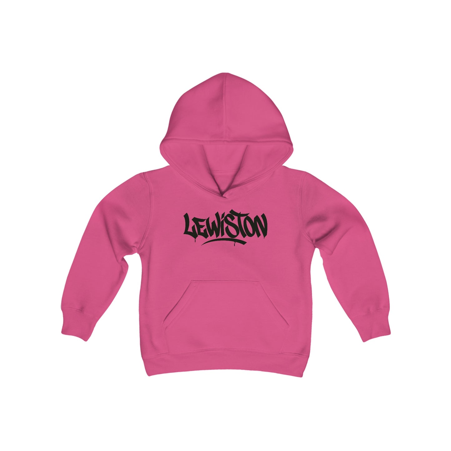 Kids Lewiston Black Letter Hoodie