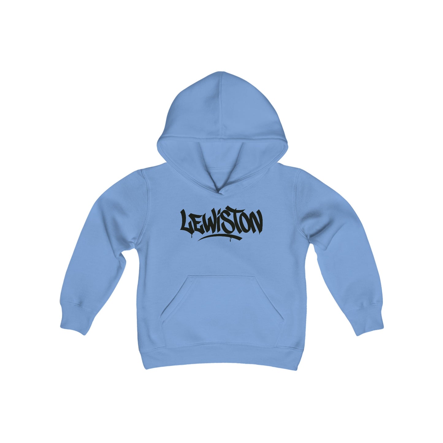 Kids Lewiston Black Letter Hoodie