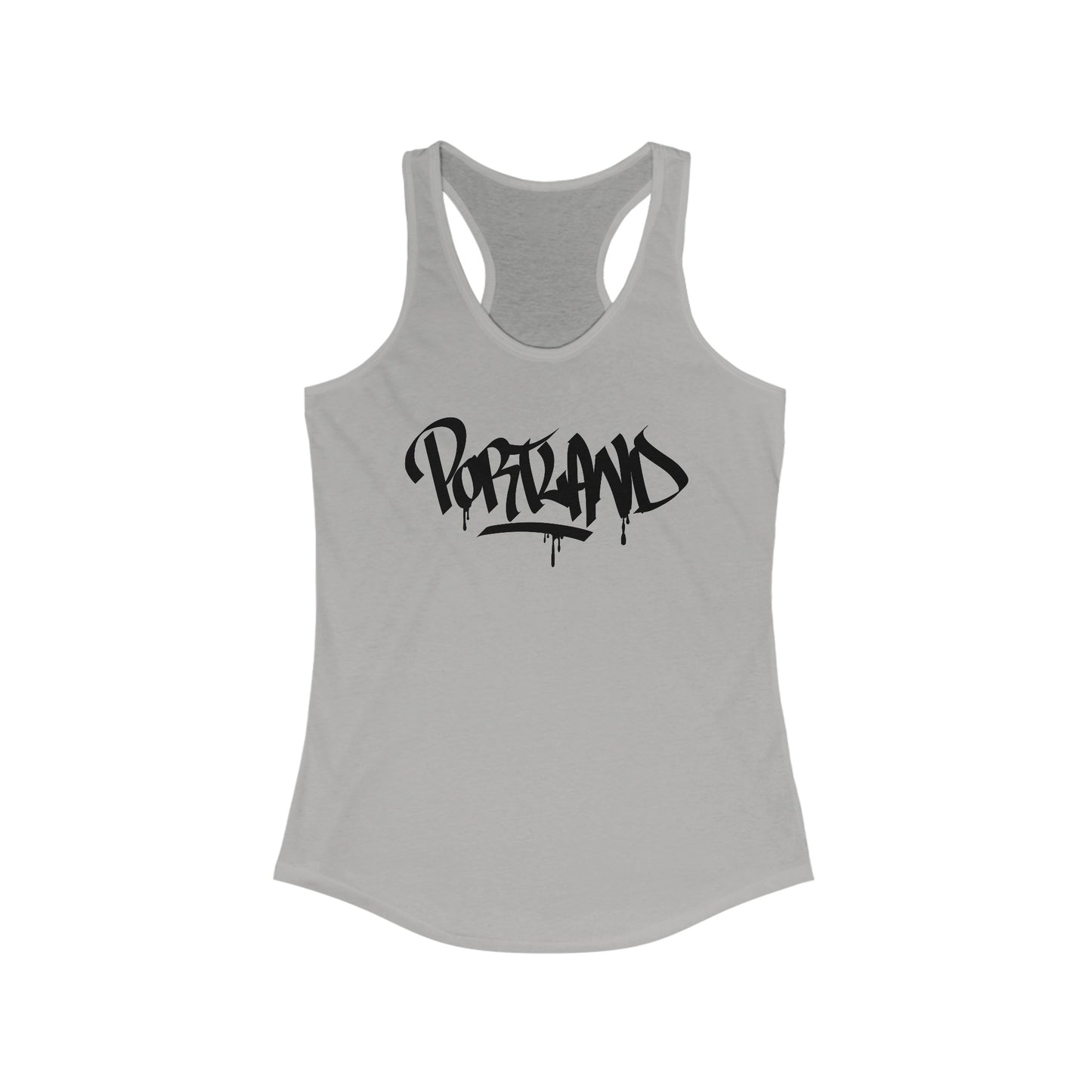 Portland Black Letter Women's Racerback Tank