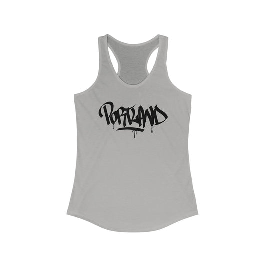 Portland Black Letter Women's Racerback Tank