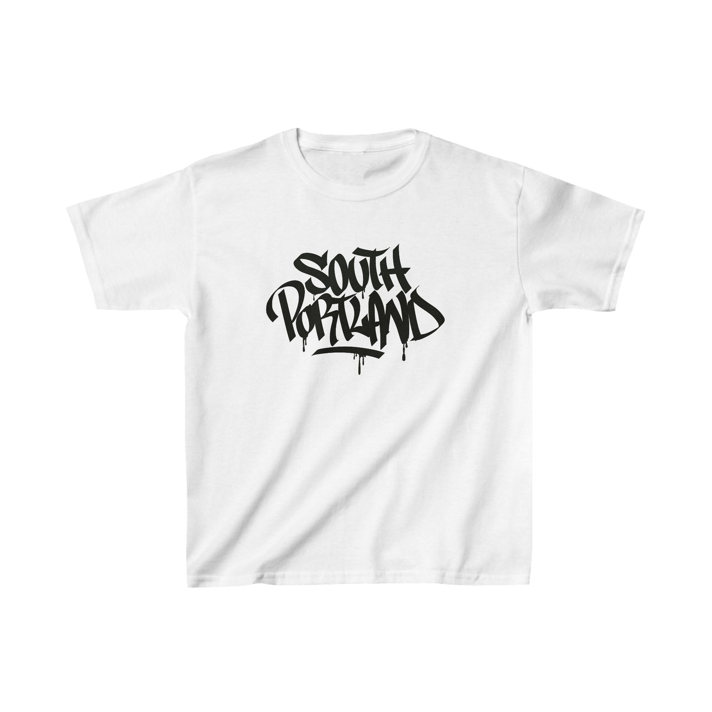 Kids South Portland Black Letter T-Shirt