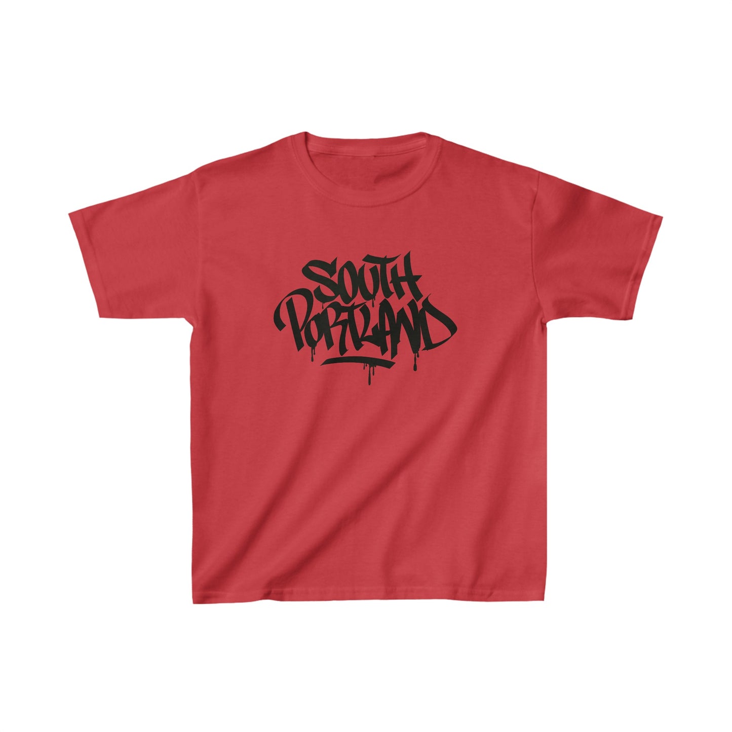 Kids South Portland Black Letter T-Shirt