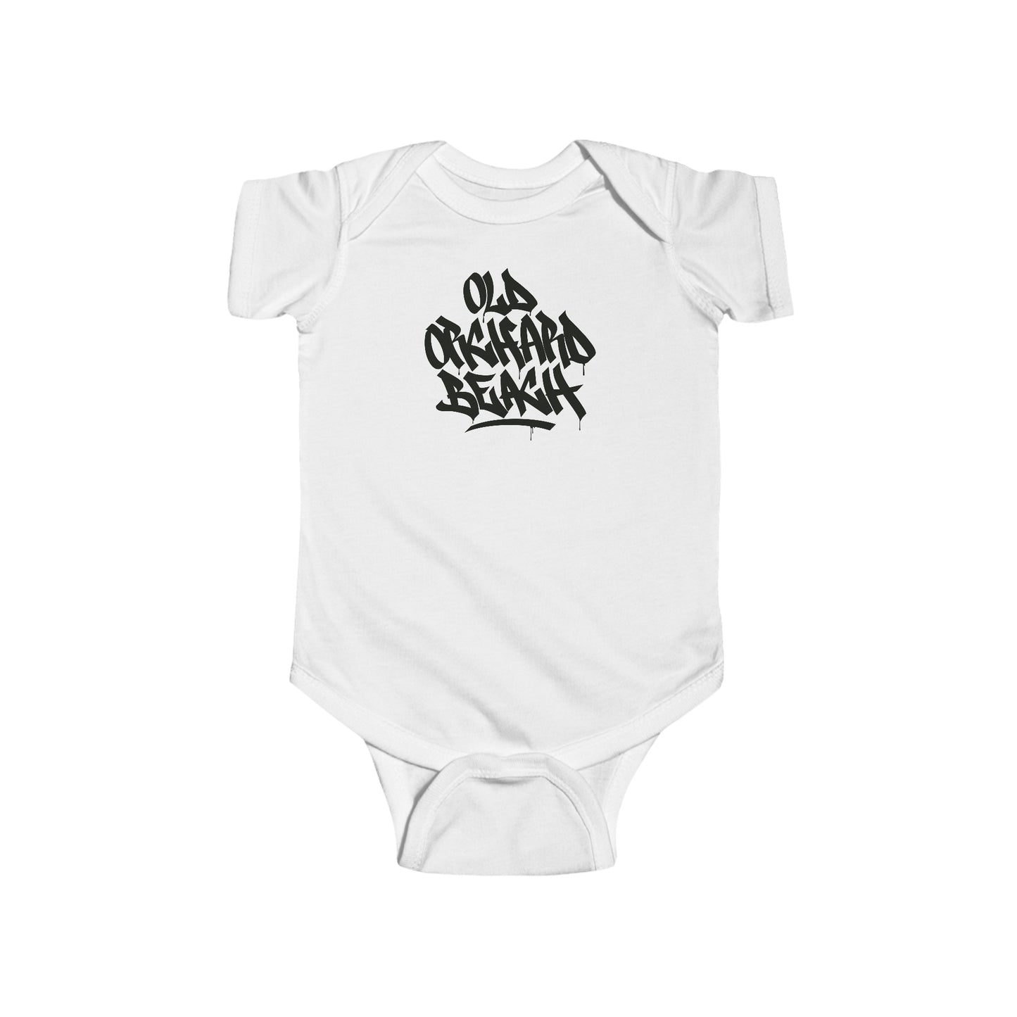 Infant Old Orchard Beach Black Letter Bodysuit