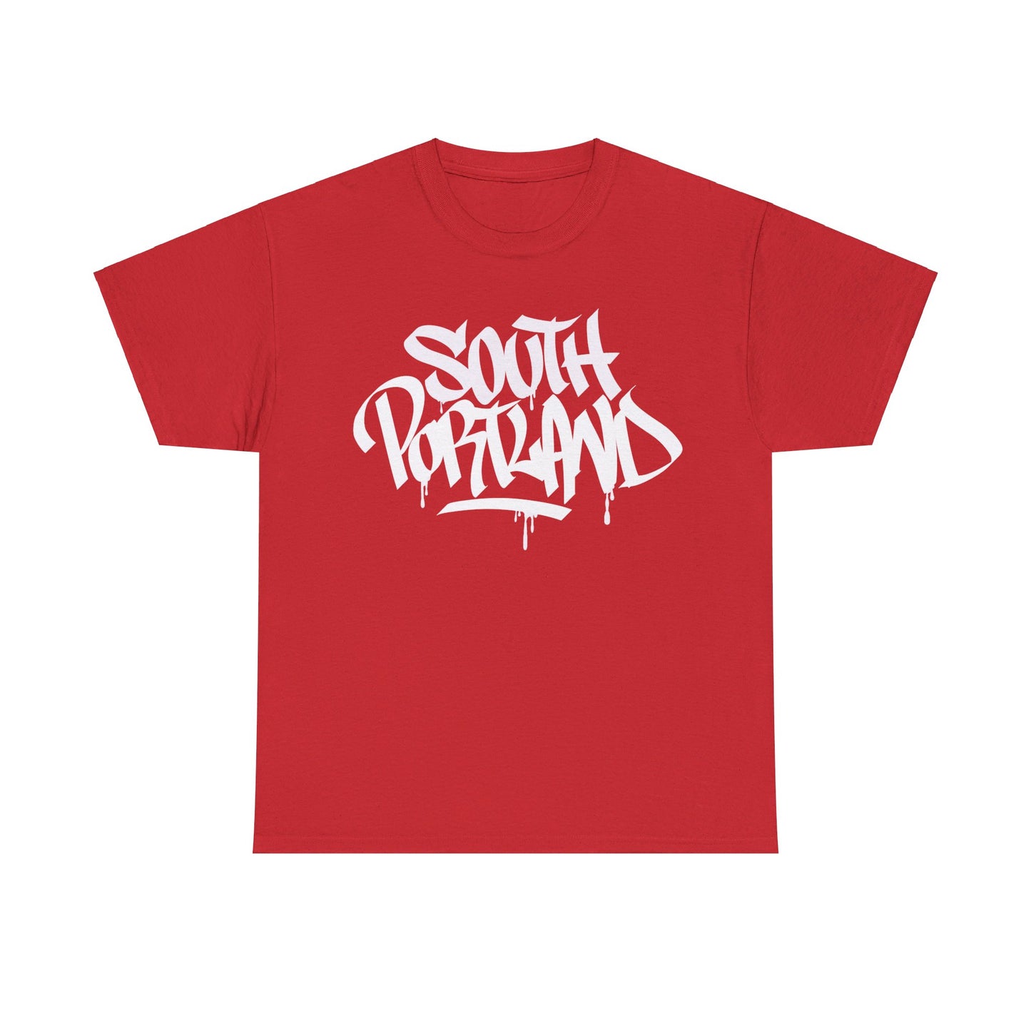 South Portland White Letter T-Shirt