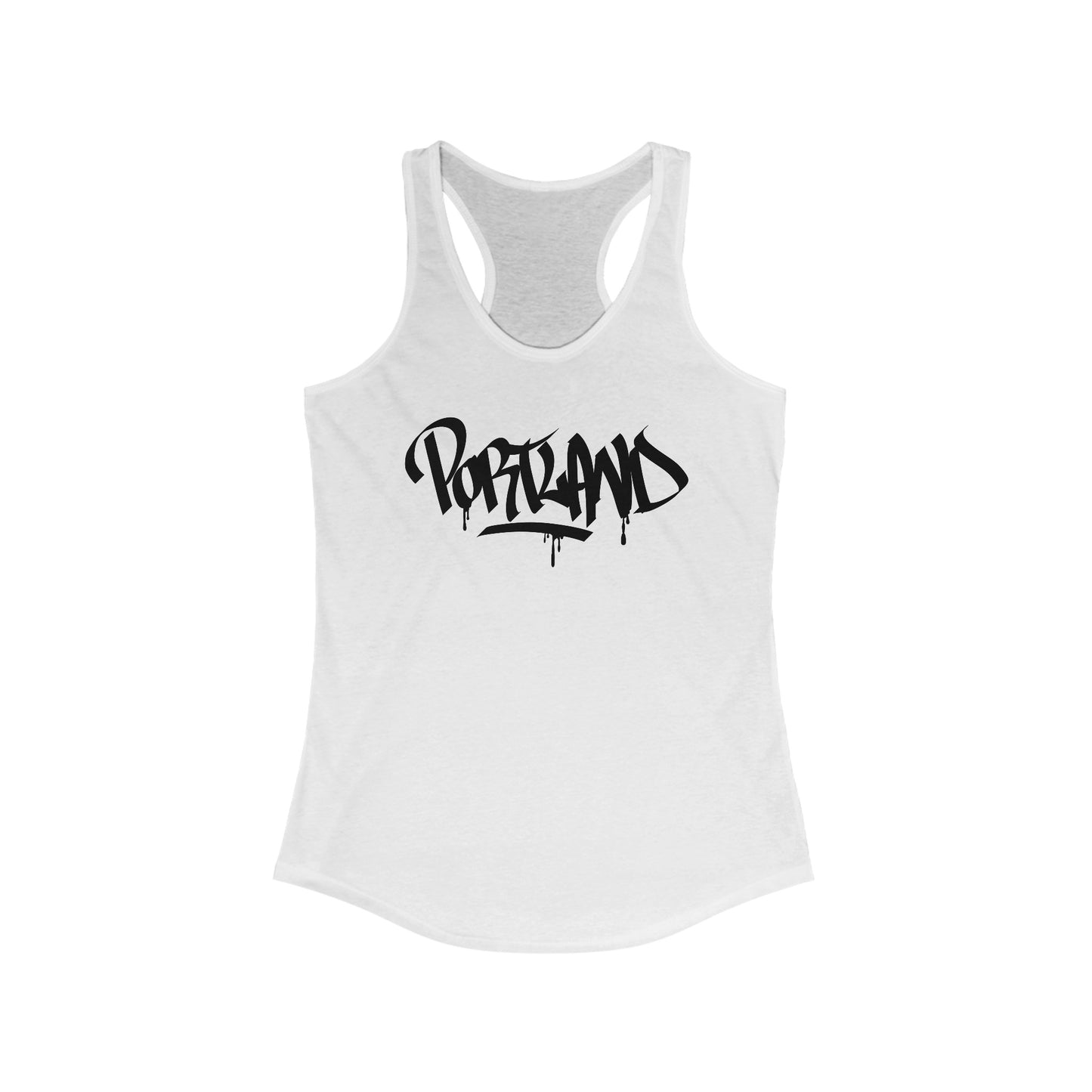 Portland Black Letter Women's Racerback Tank