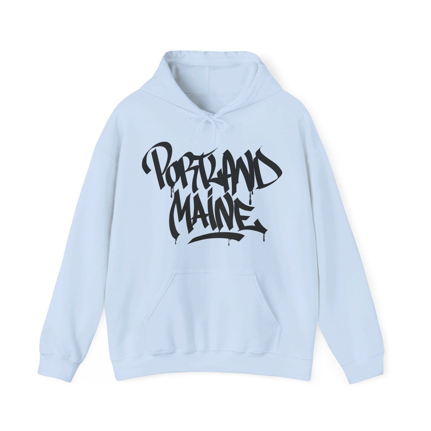 Portland Maine Black Letter Hoodie