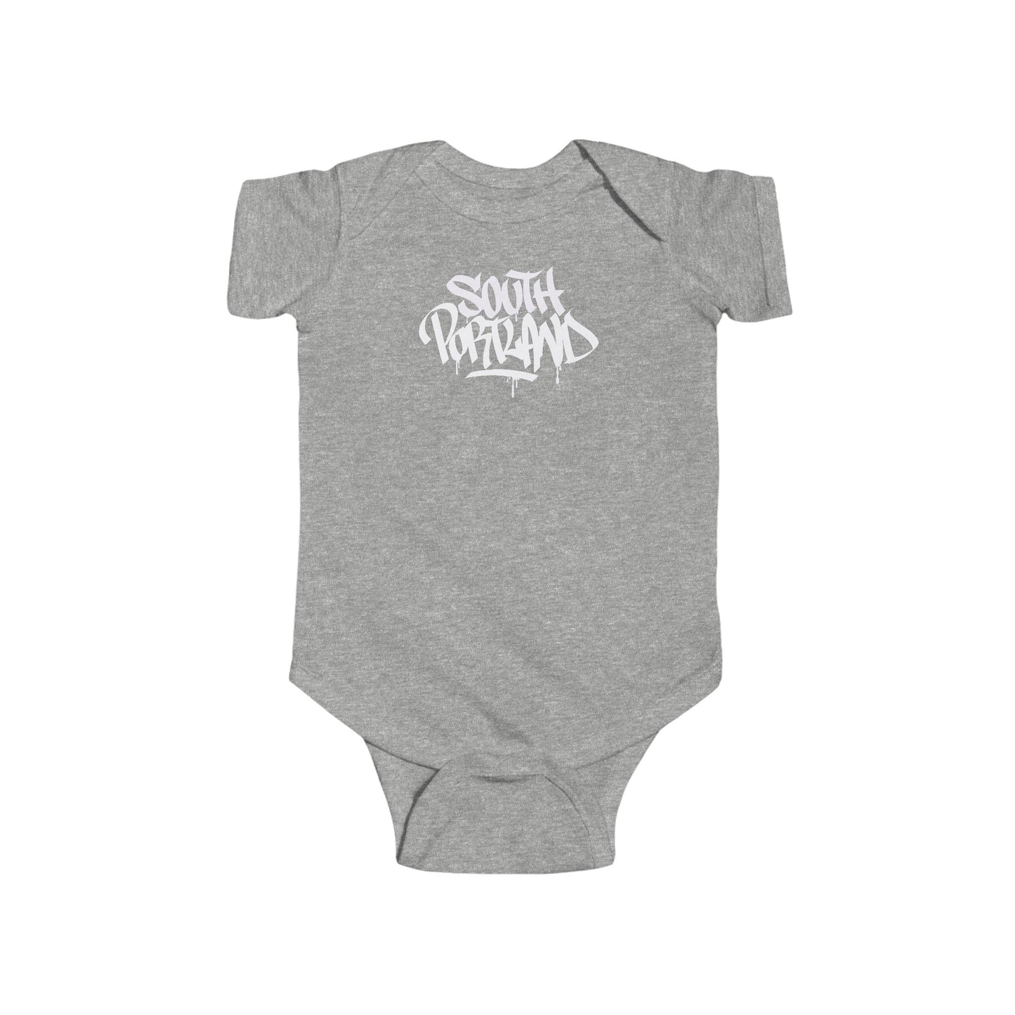 Infant South Portland White Letter Bodysuit