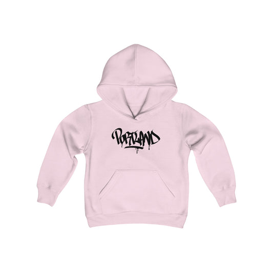 Kids Portland Black Letter Hoodie