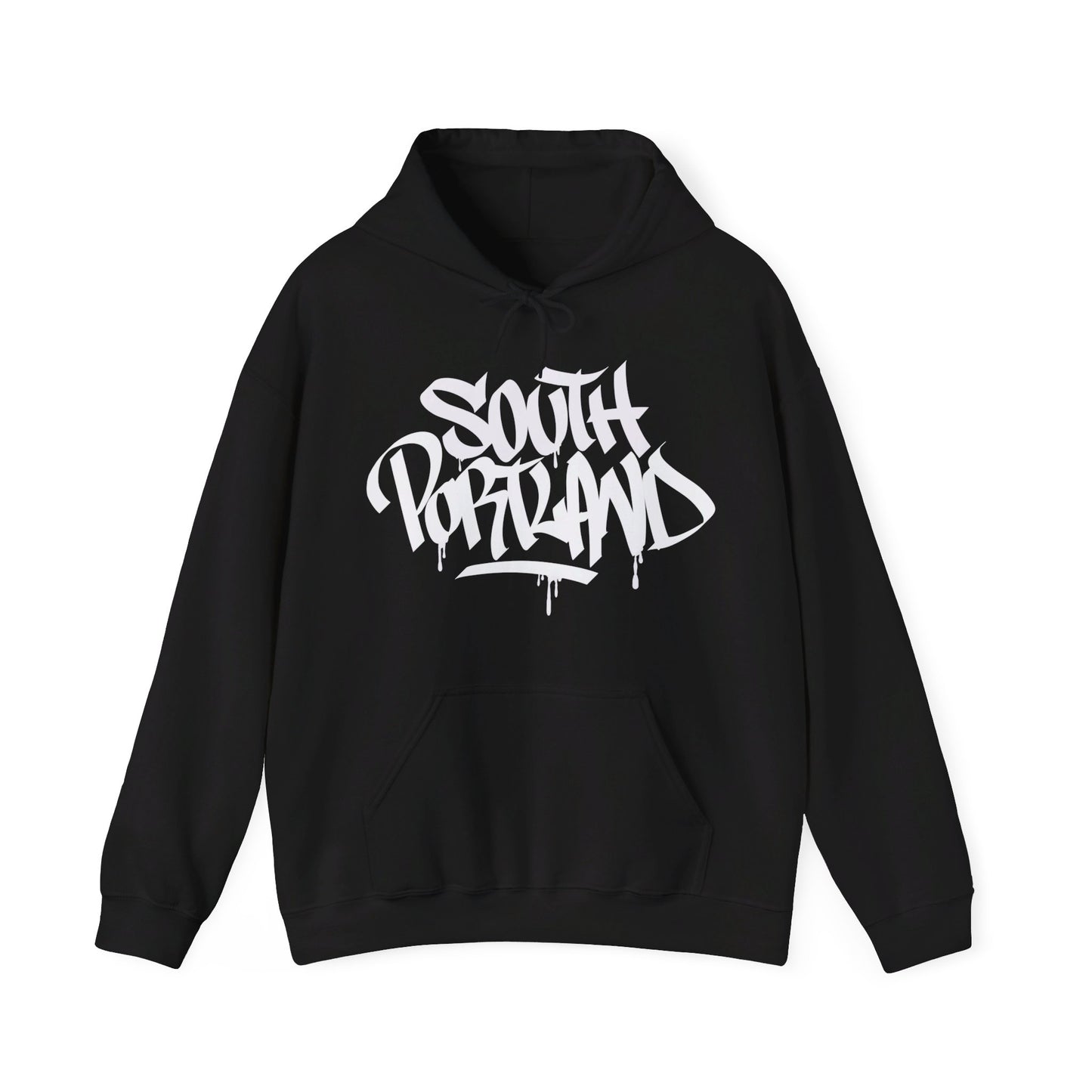 South Portland White Letter Hoodie