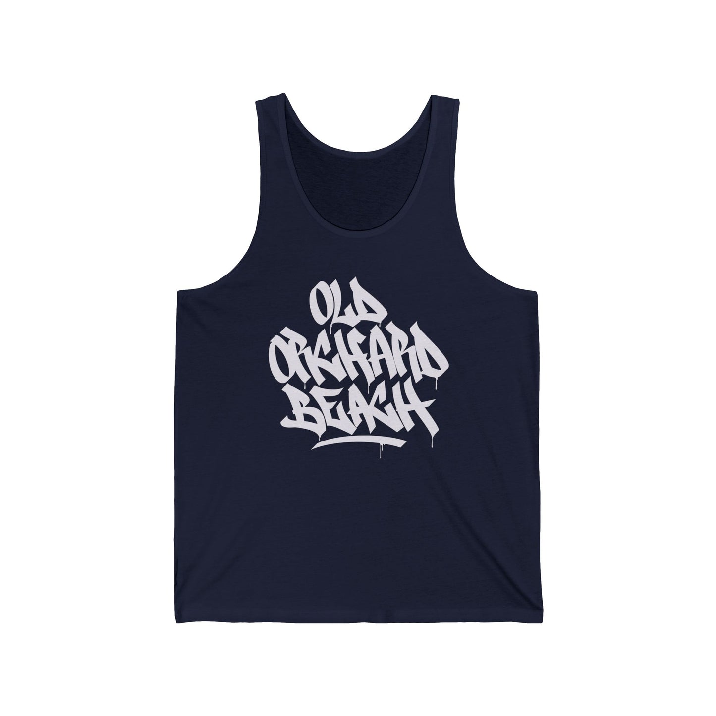 Unisex Old Orchard Beach White Letter Tank